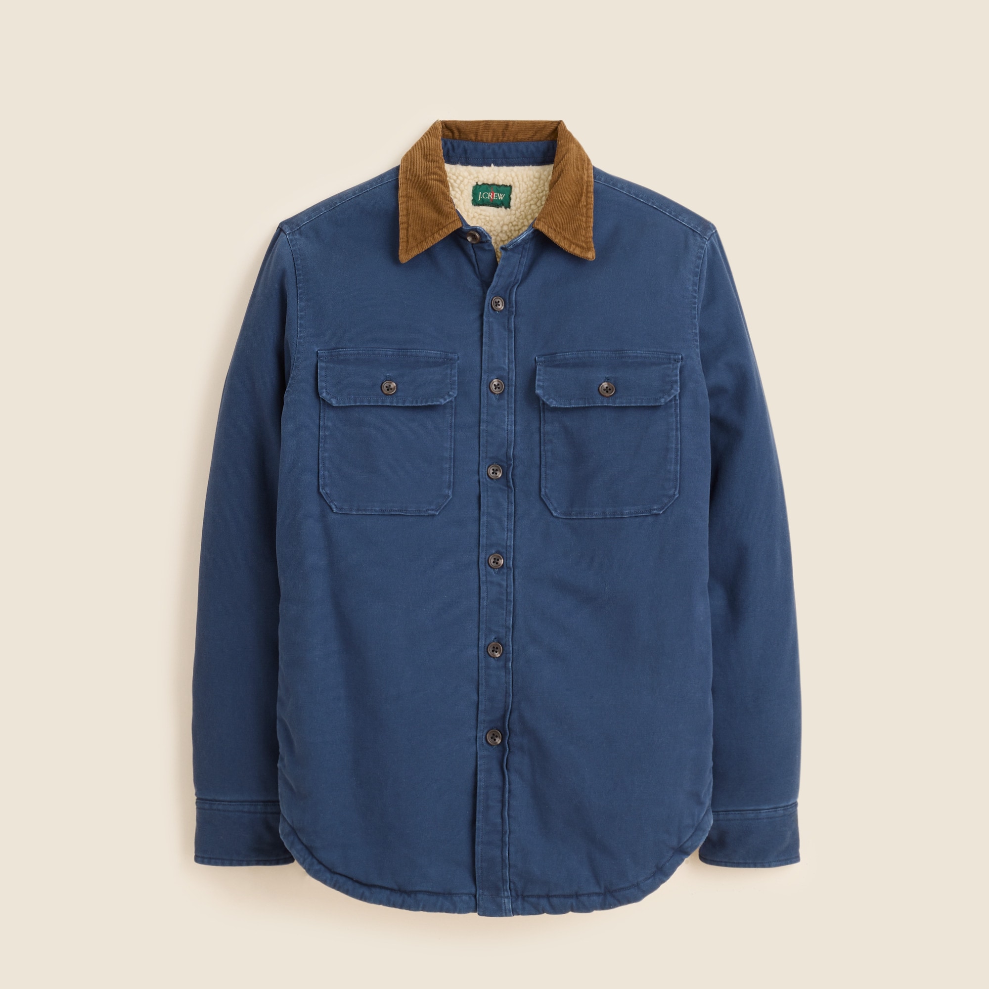 Sherpa-lined Duck Canvas Shirt-jacket For Men | J.Crew