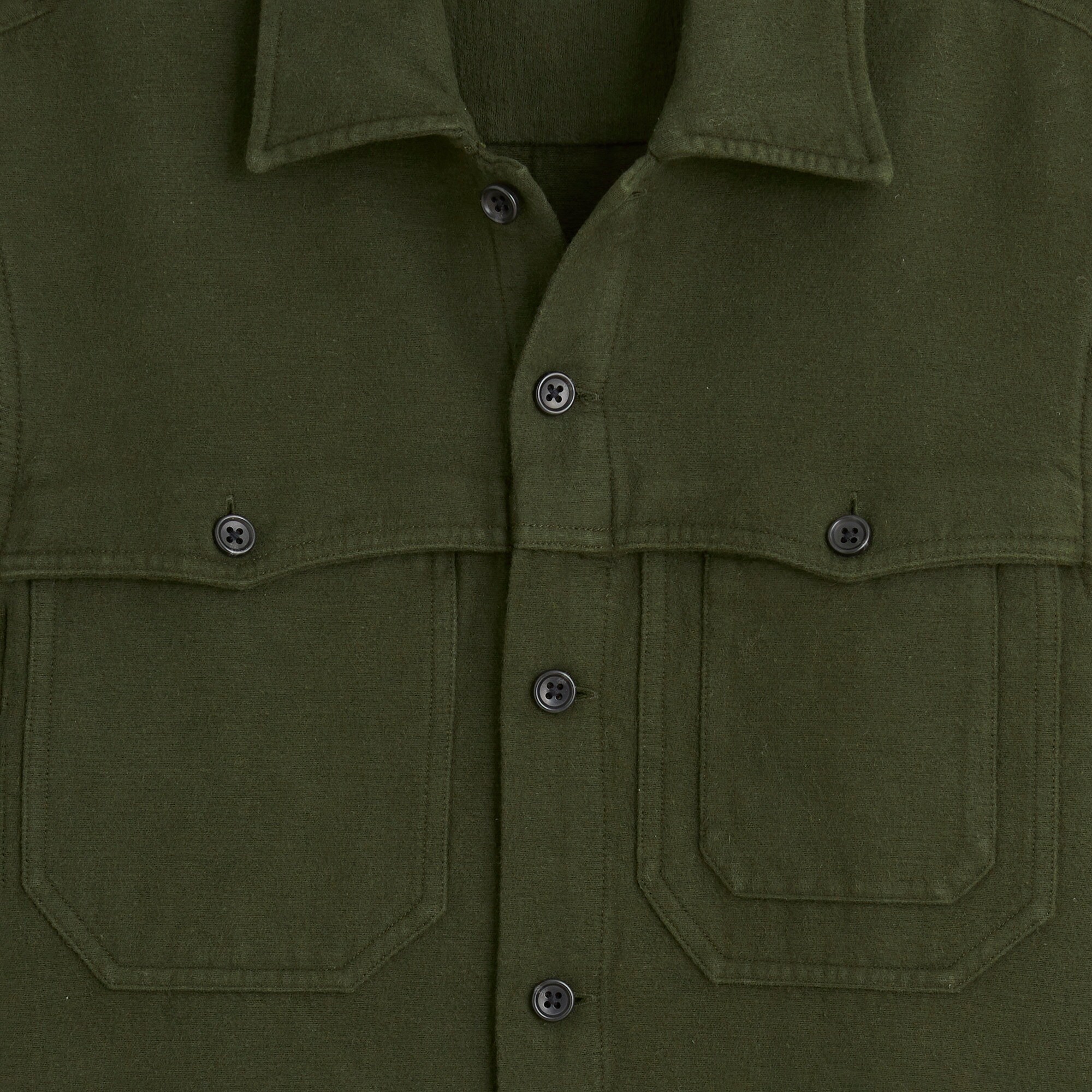 Heavyweight chamois field utility overshirt in Japanese cotton