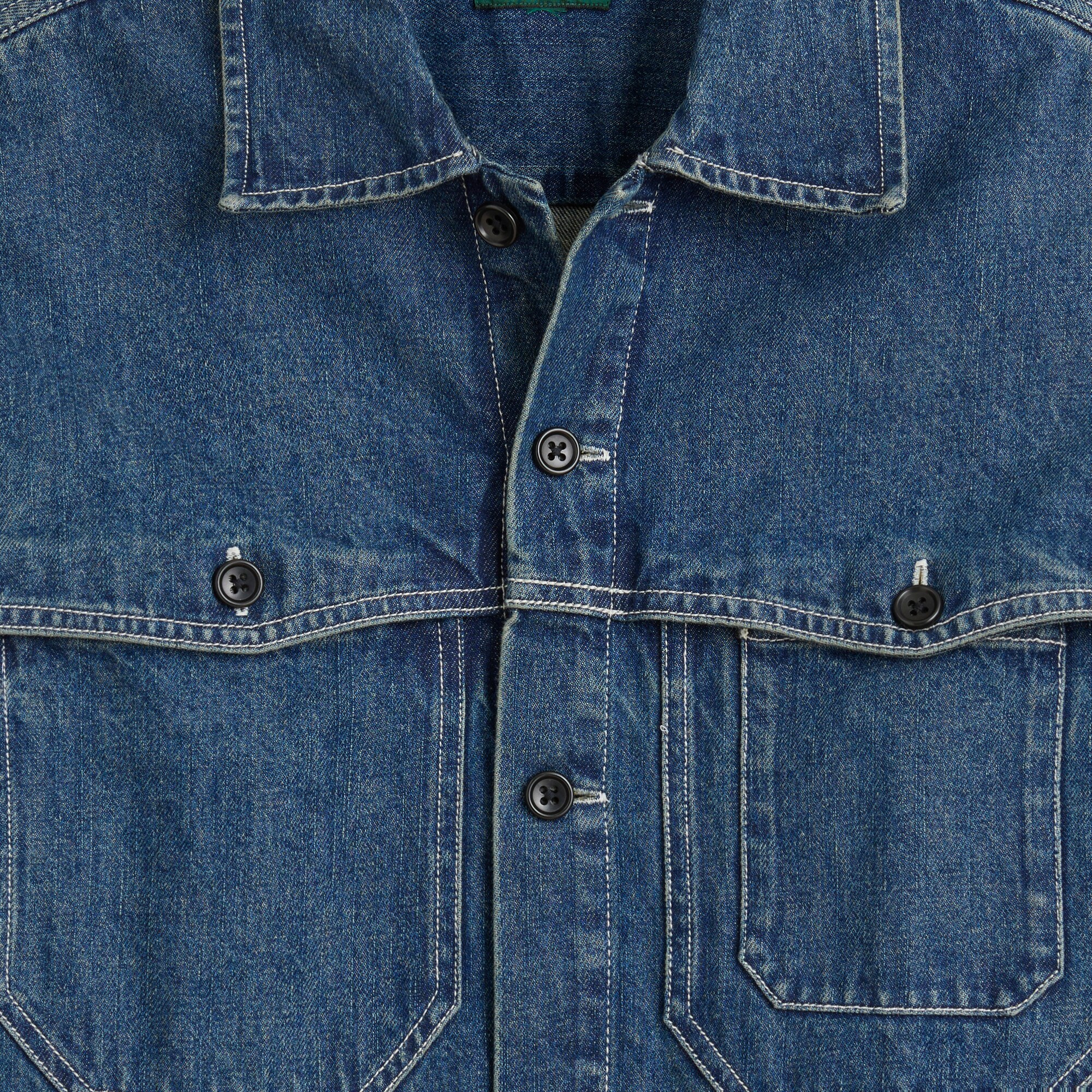 Denim field utility overshirt