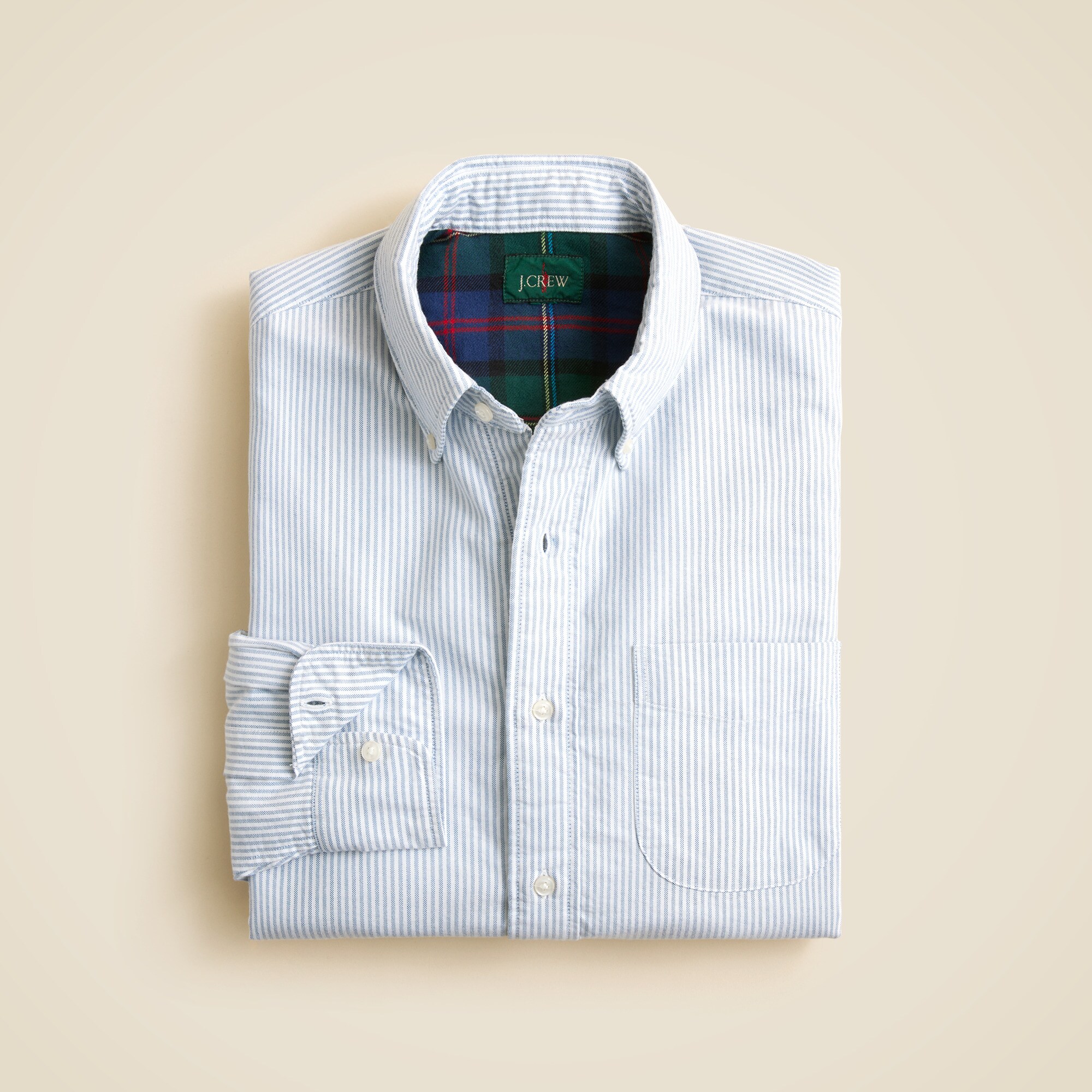 Flannel-lined Oxford Shirt For Men - Main Image