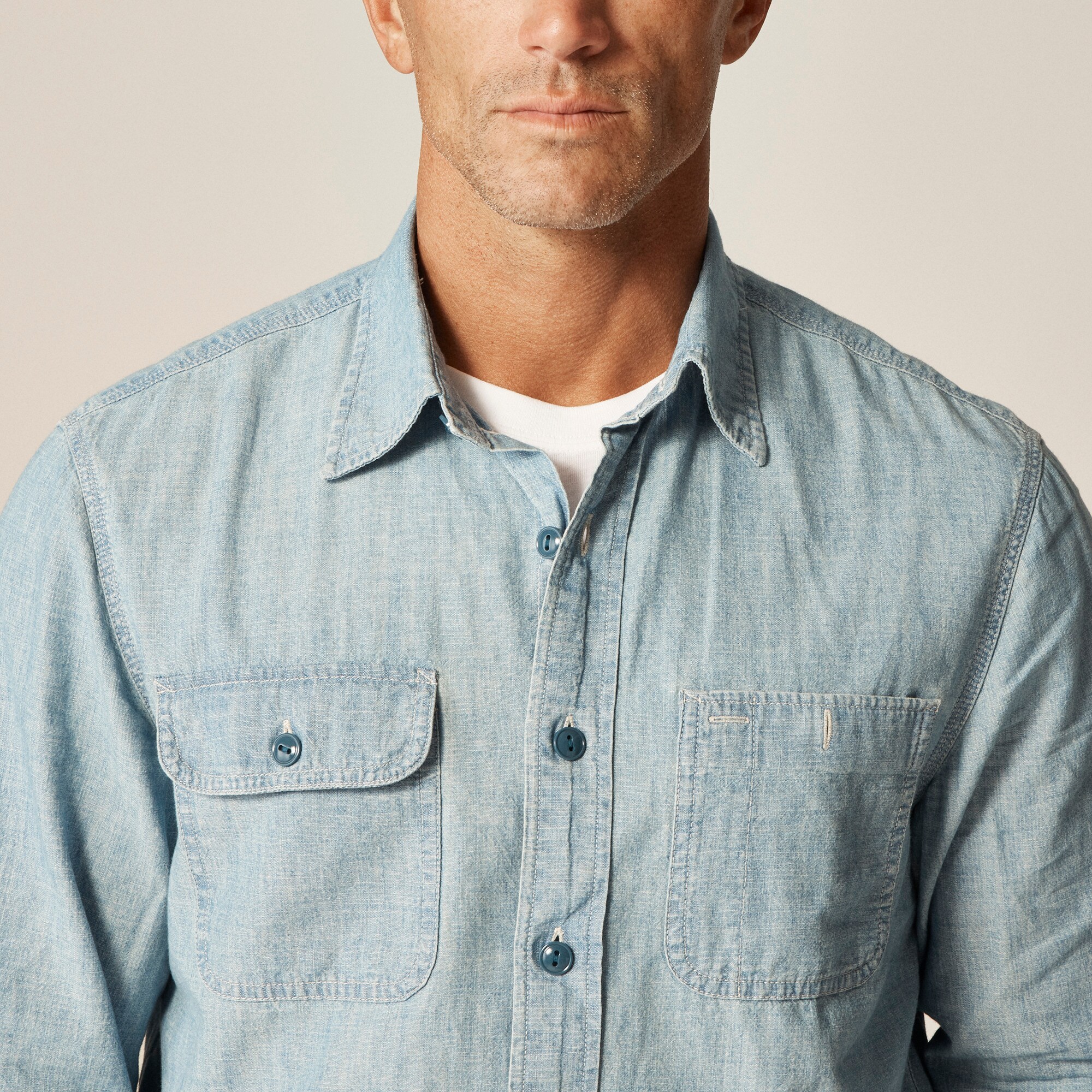 Wallace & Barnes Japanese selvedge chambray workshirt