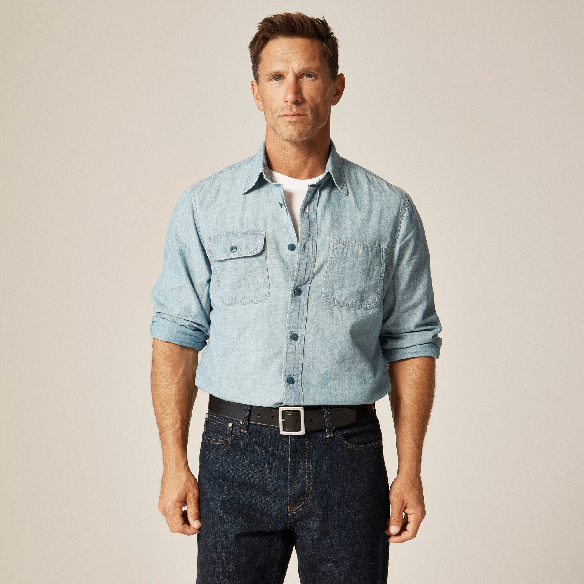 Wallace & Barnes Japanese selvedge chambray workshirt