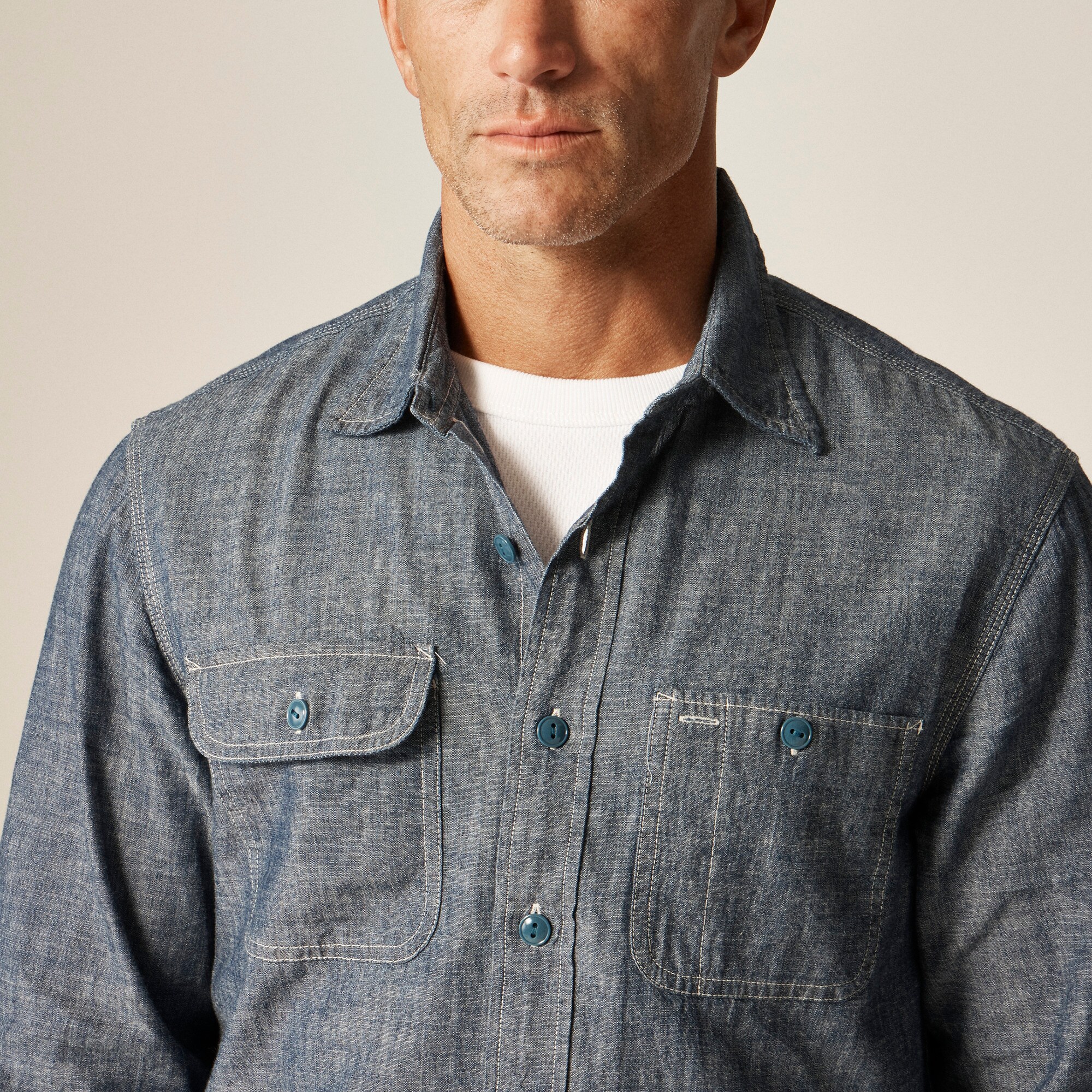 Wallace & Barnes Japanese selvedge chambray workshirt