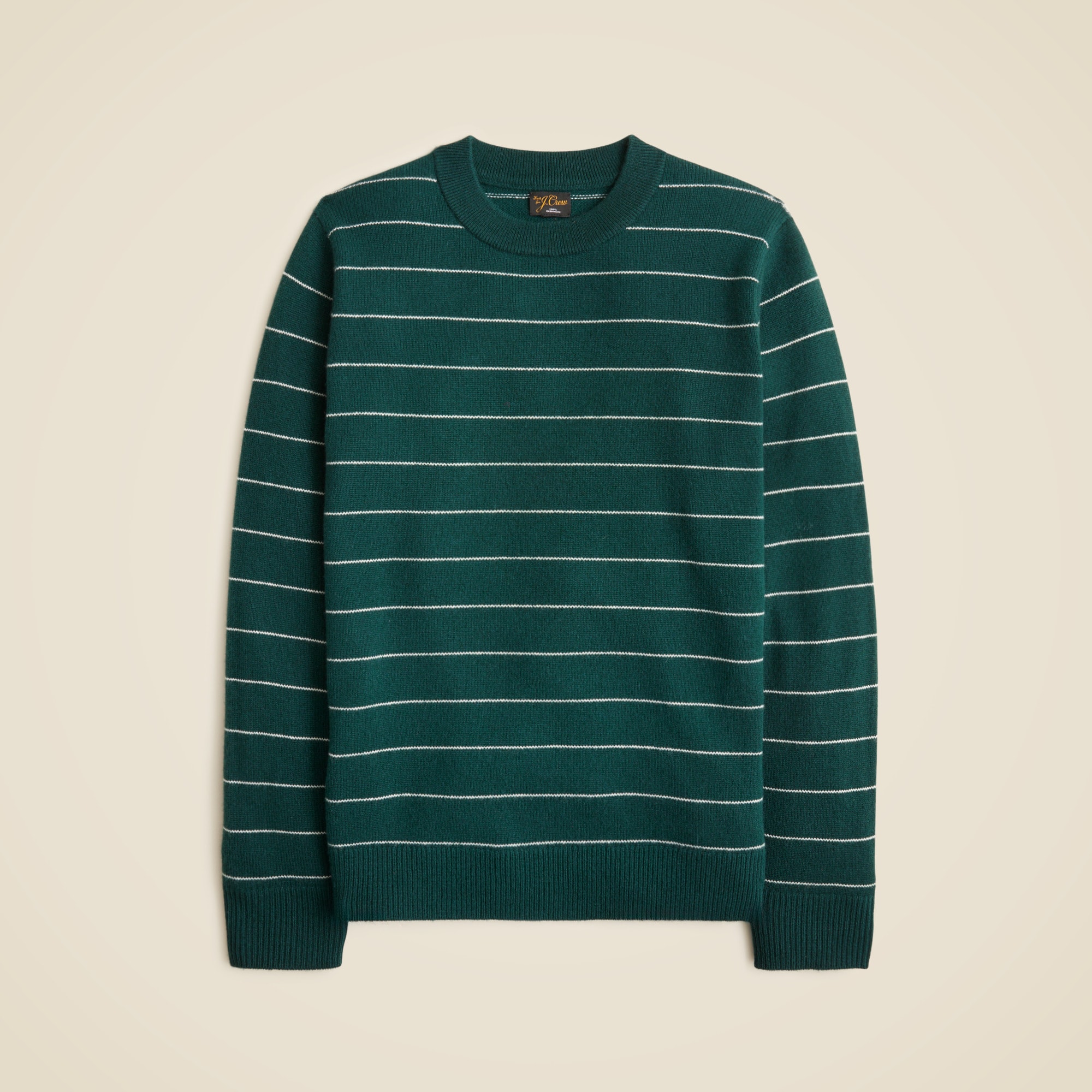  Midweight cashmere crewneck sweater in stripe