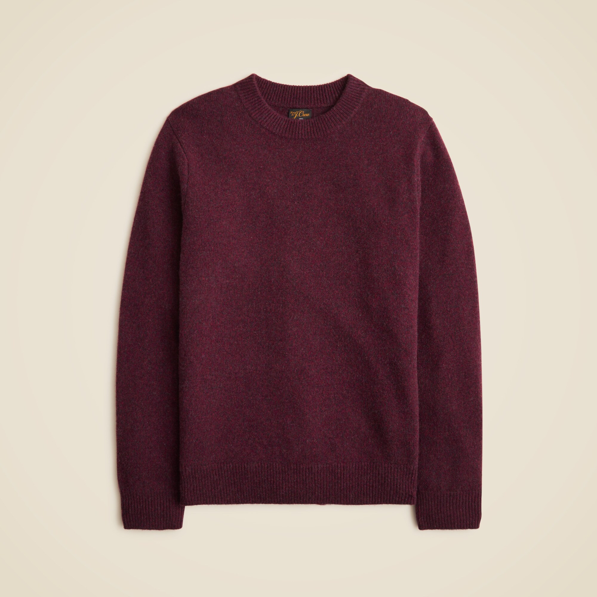 Midweight heathered cashmere crewneck sweater