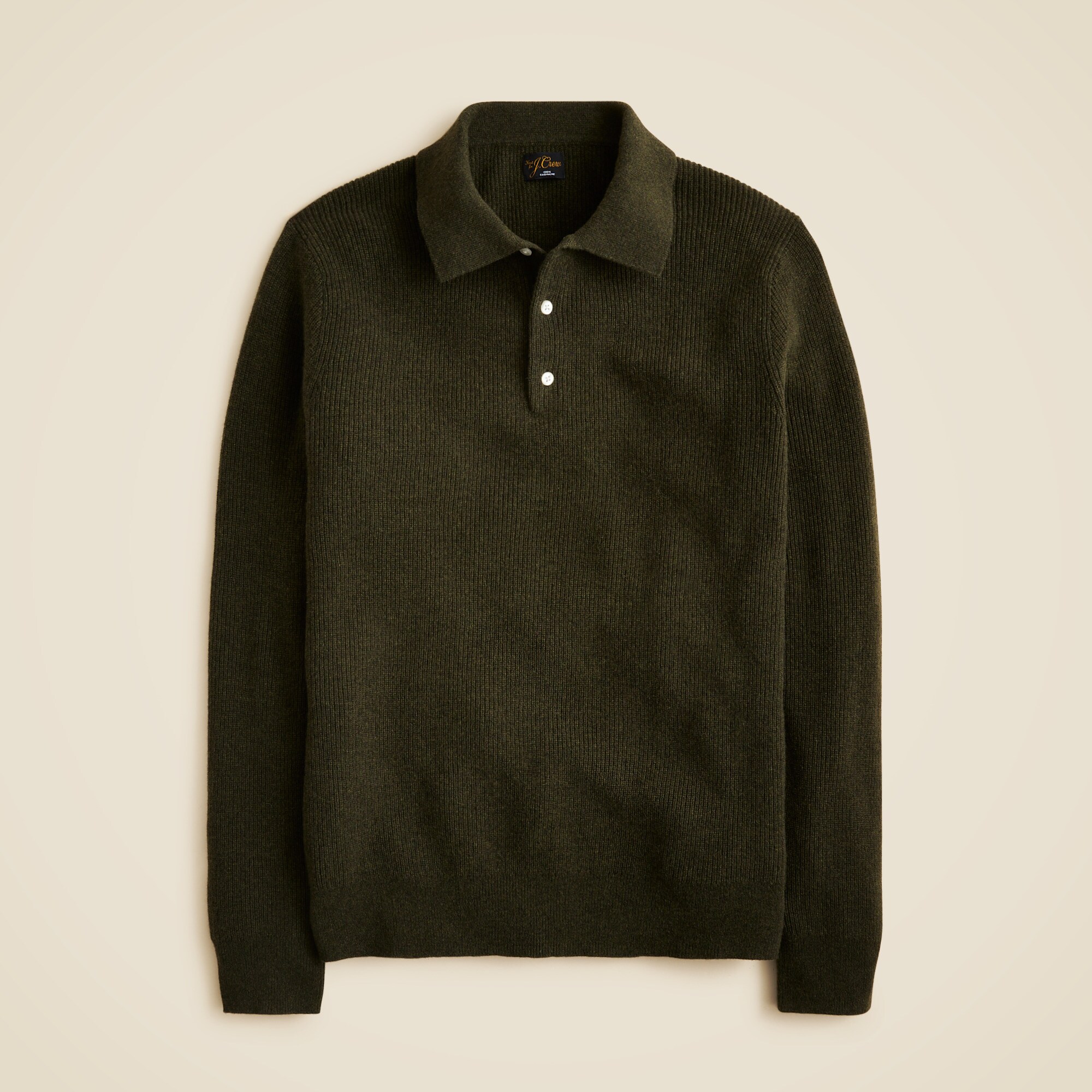 Cashmere Ribbed Sweater-polo For Men | J.Crew
