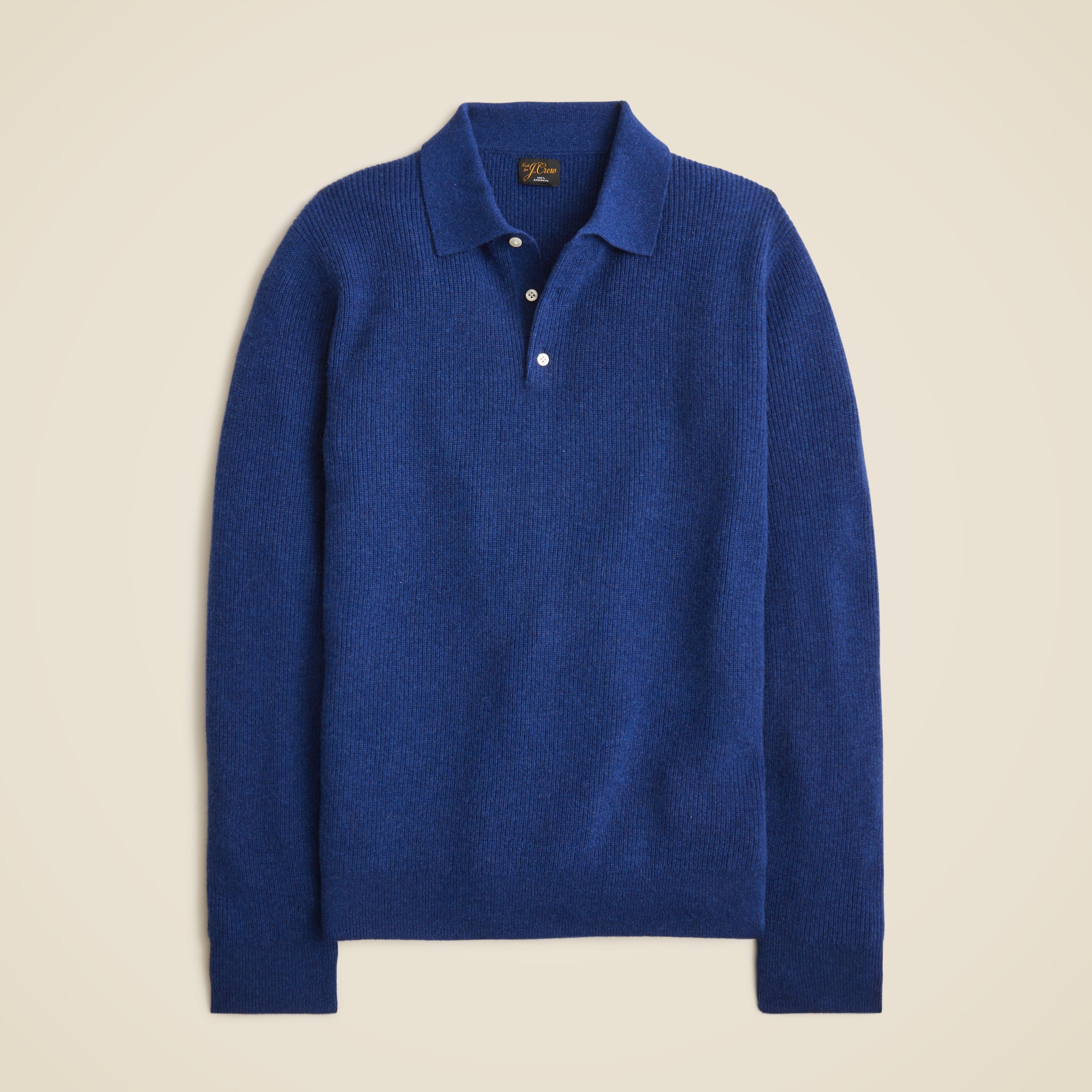 Cashmere ribbed sweater-polo
