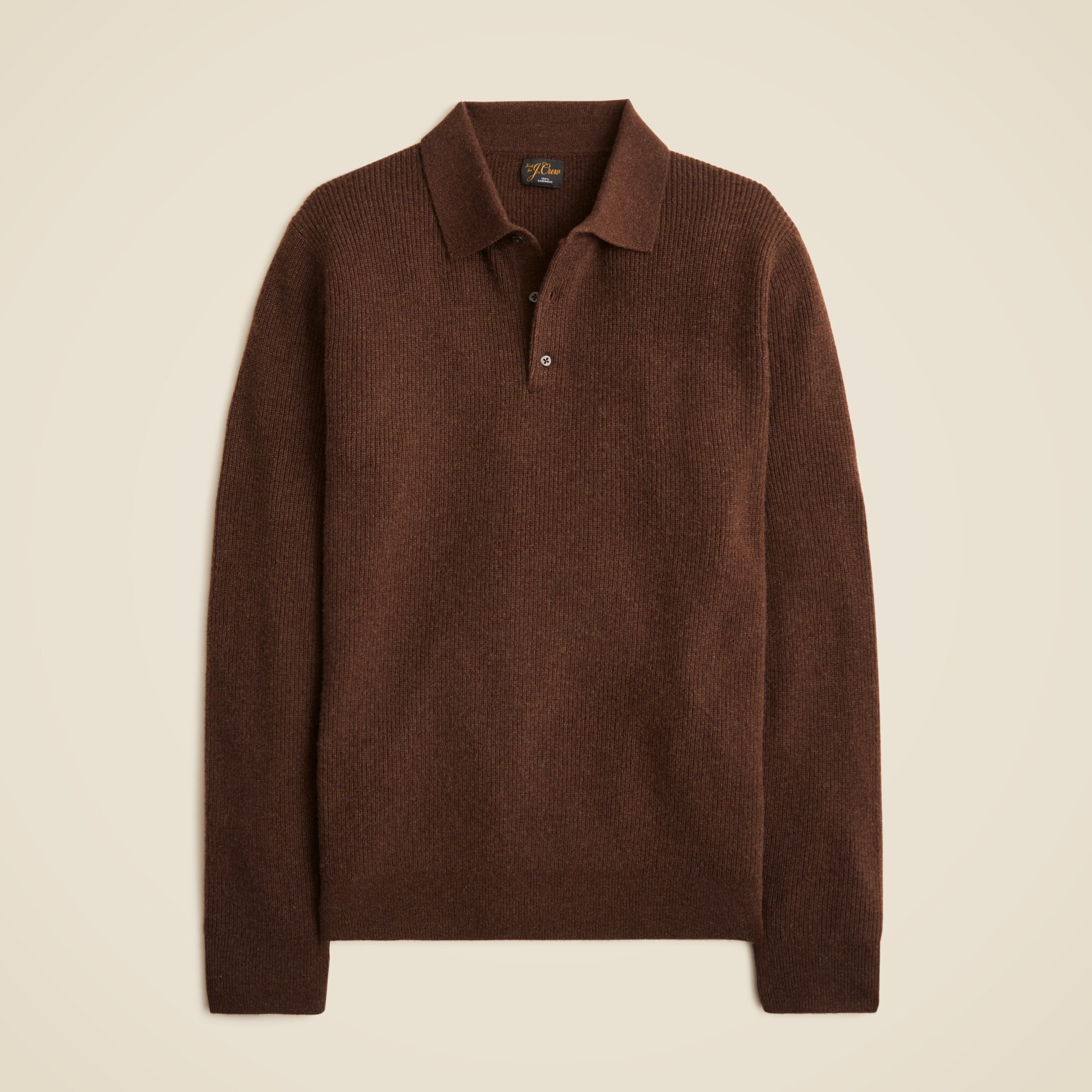 Cashmere ribbed sweater-polo