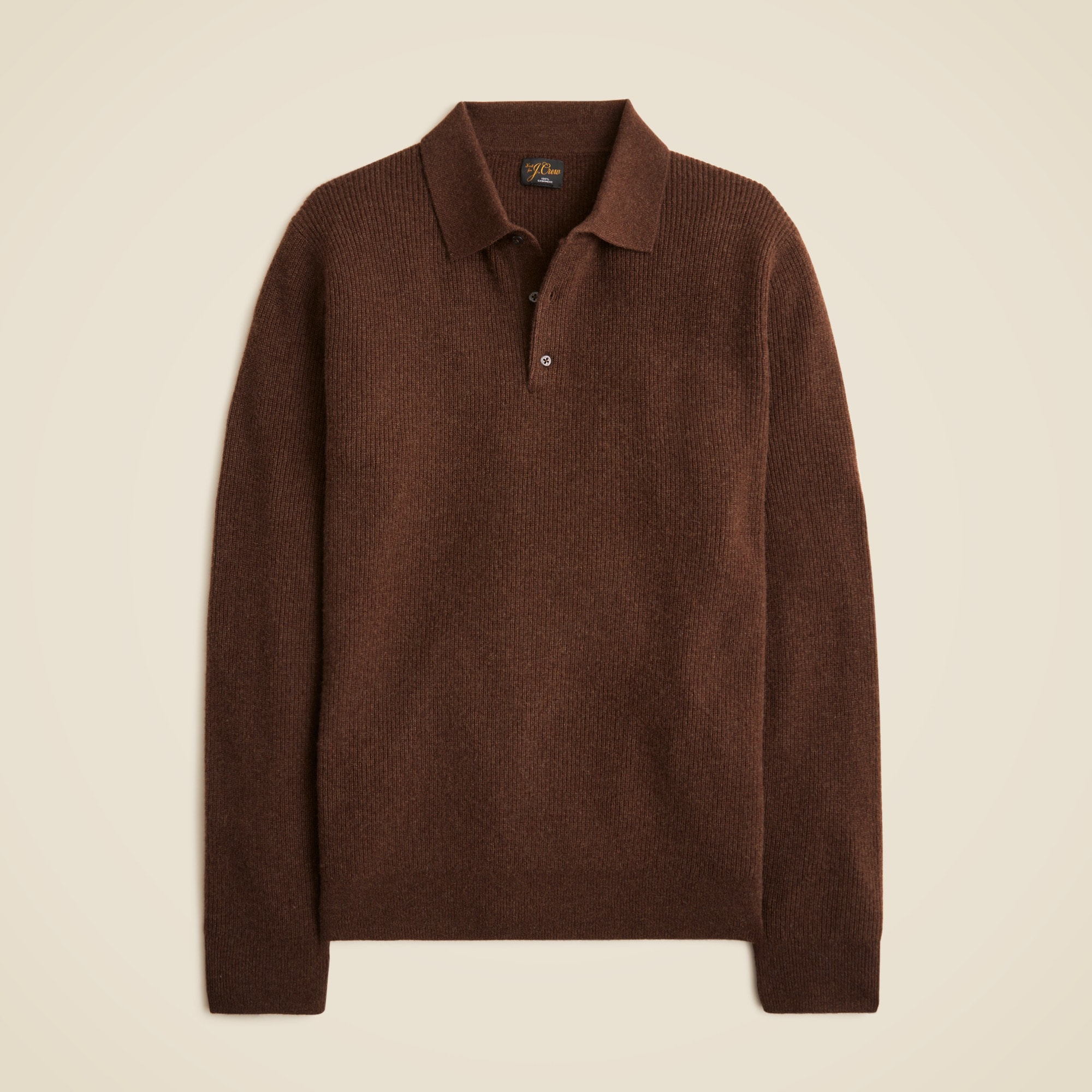 Cashmere ribbed sweater-polo
