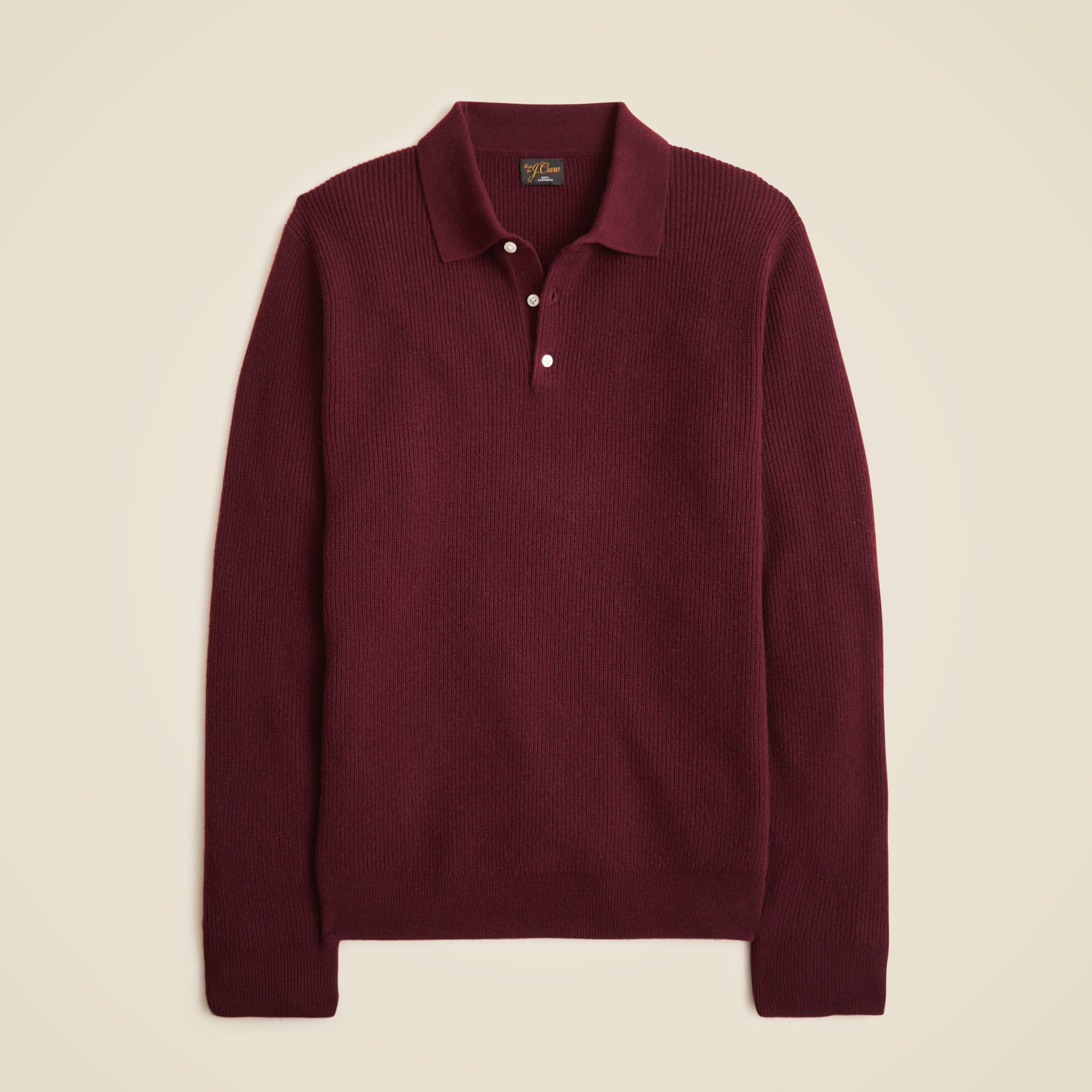  Cashmere ribbed sweater-polo