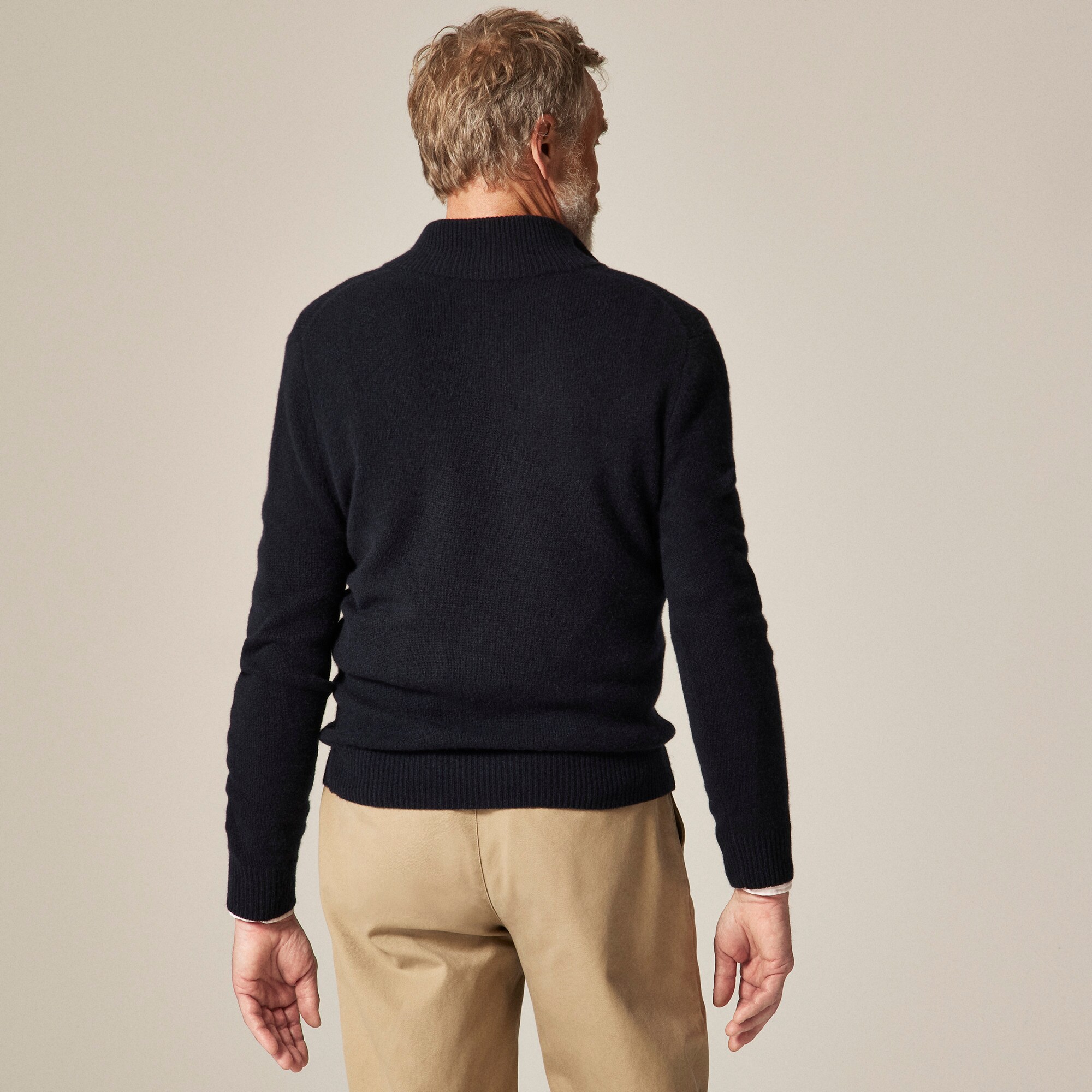 Midweight cashmere quarter-zip sweater