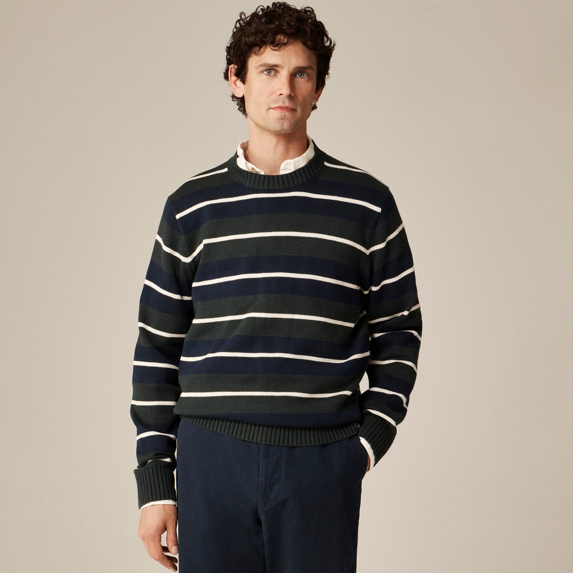  Heritage cotton sweater in stripe