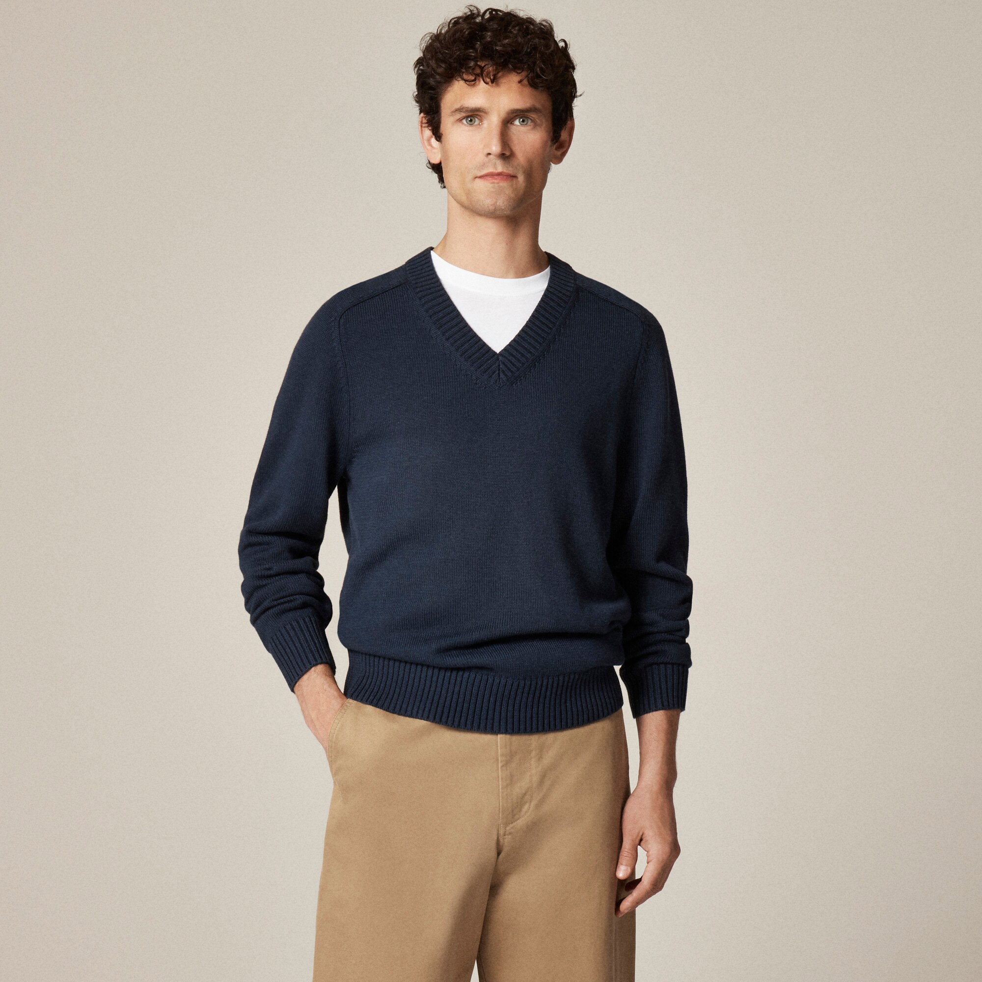  Heritage cotton V-neck sweater