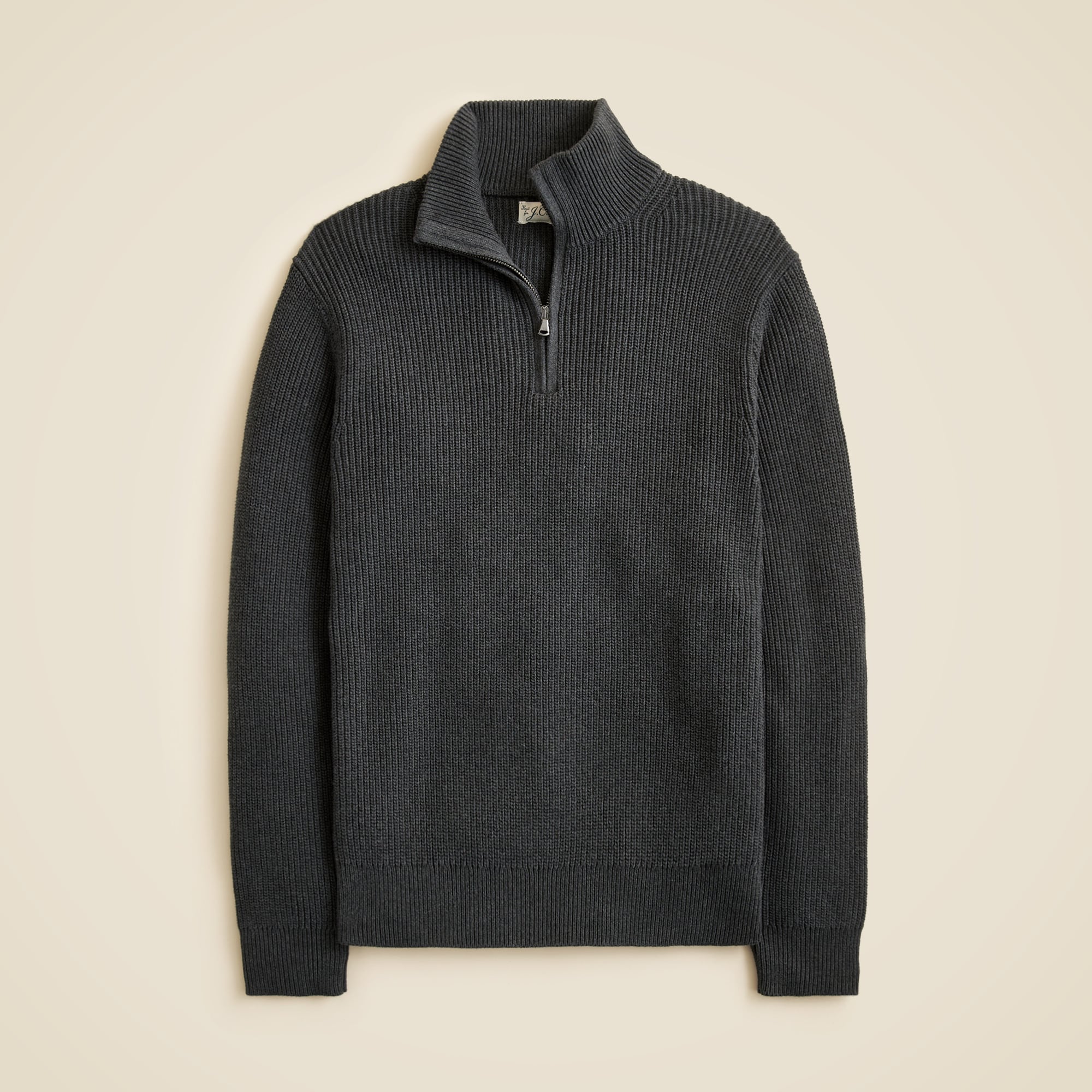Heritage Cotton Ribbed Quarter-zip Sweater For Men | J.Crew