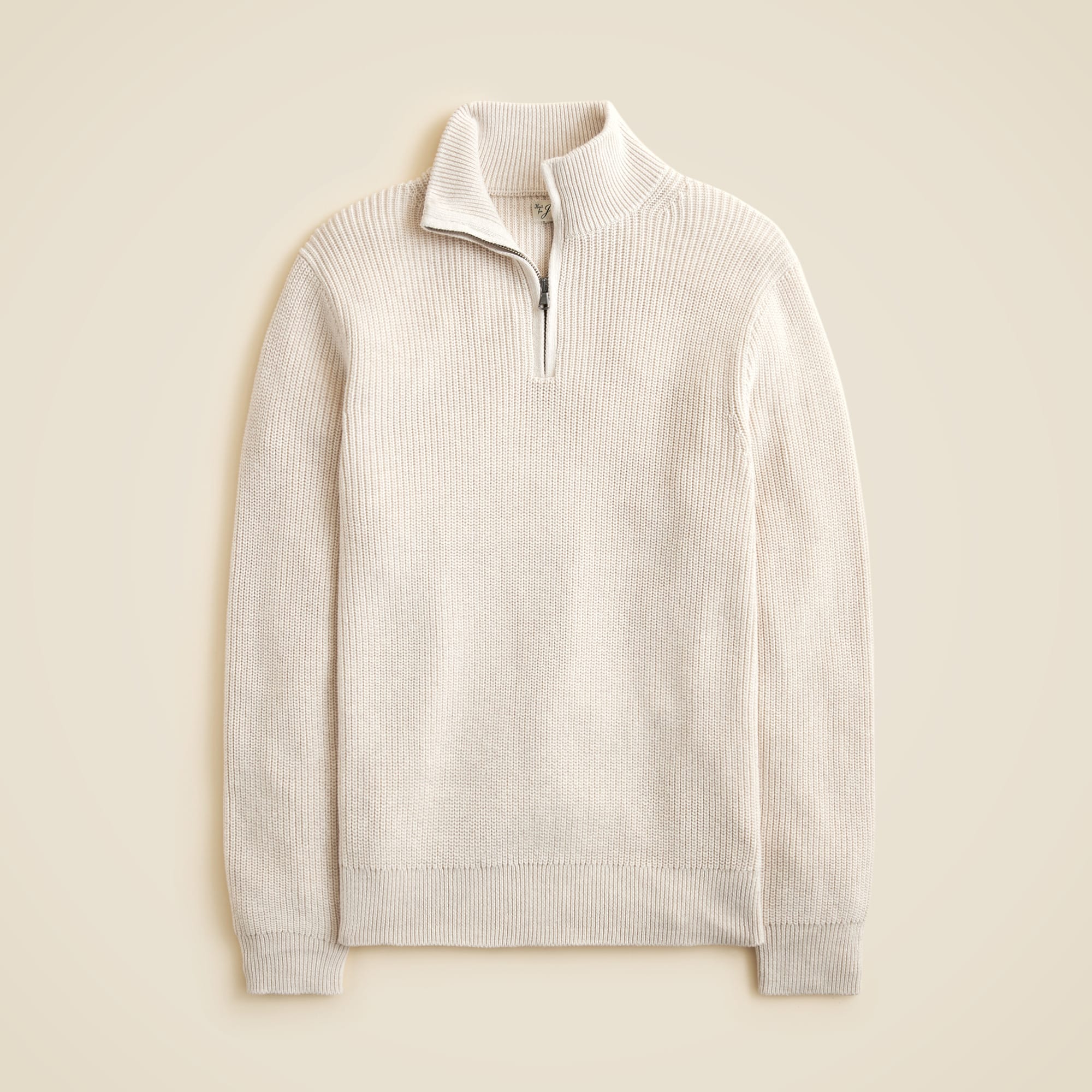  Heritage cotton ribbed quarter-zip sweater
