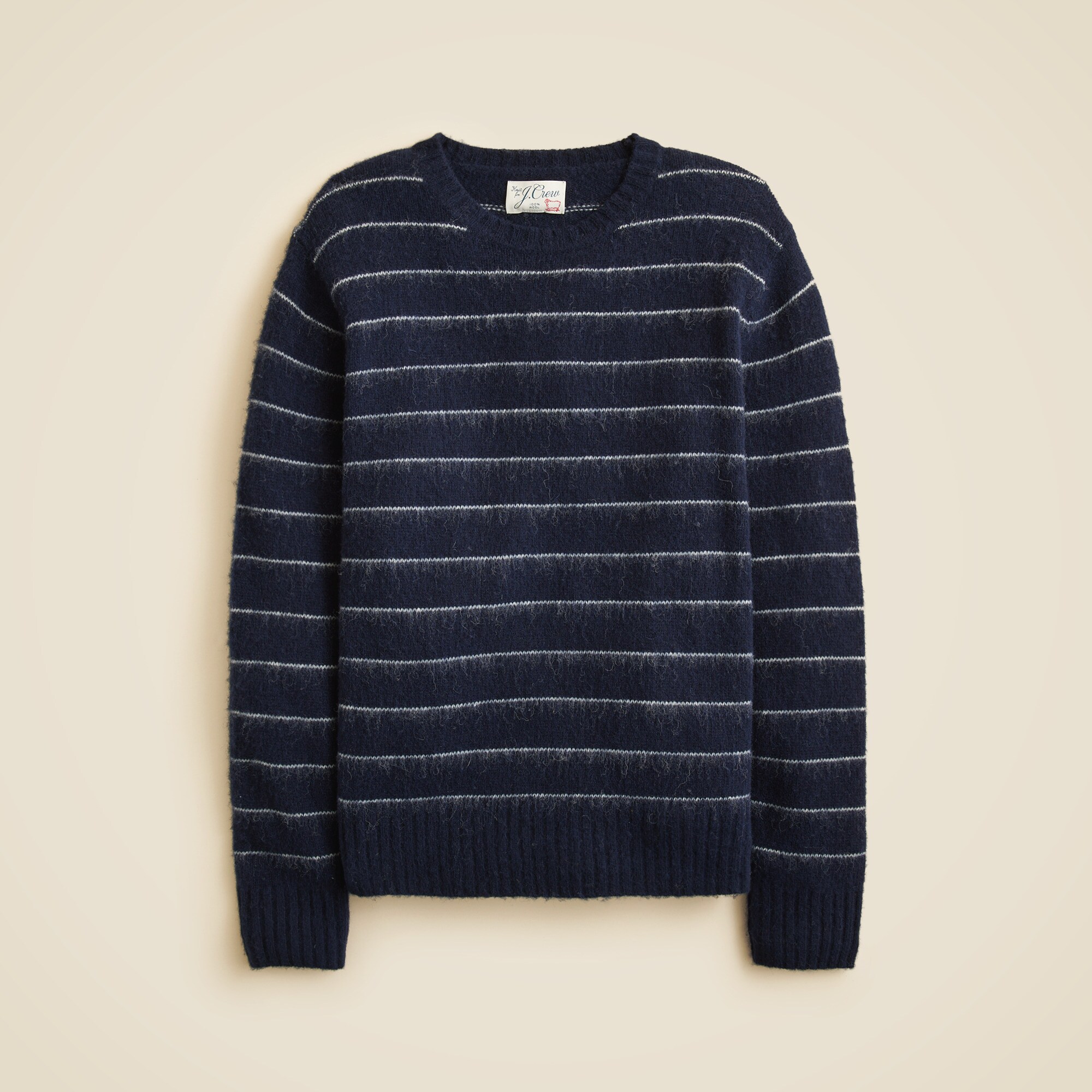 Brushed Wool Sweater In Stripe For Men | J.Crew