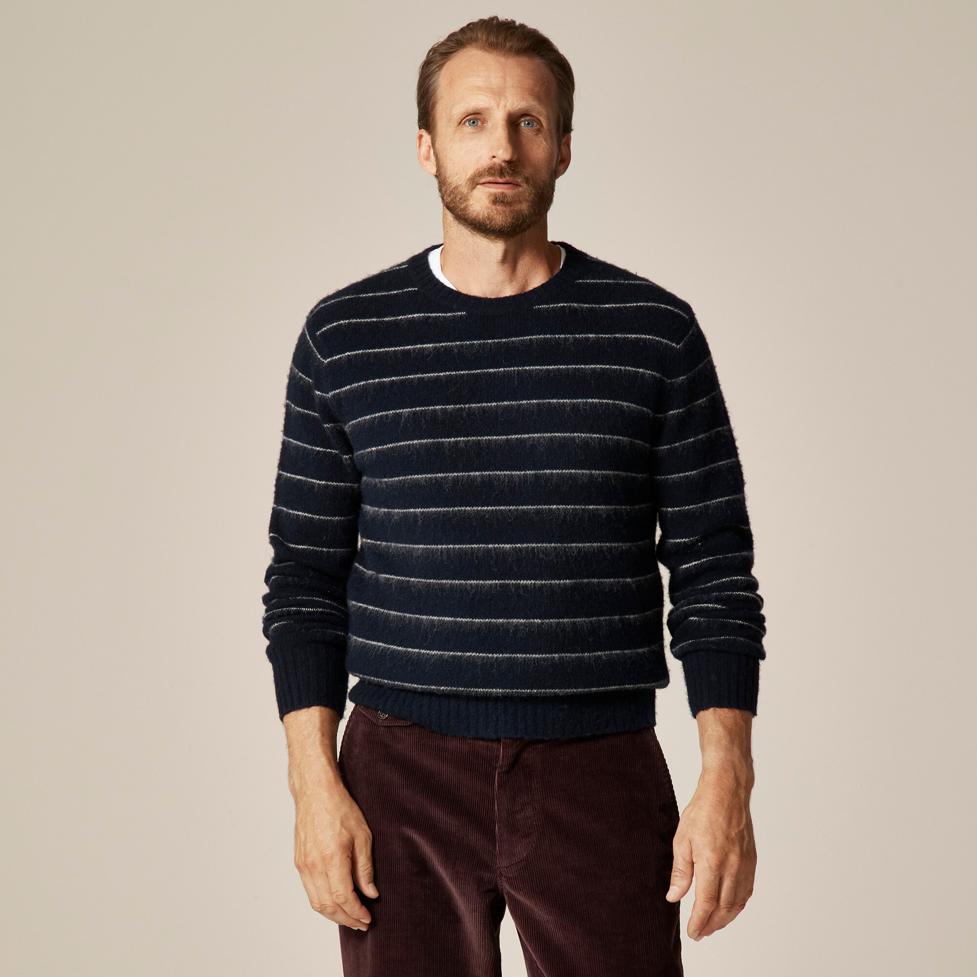  Brushed wool sweater in stripe