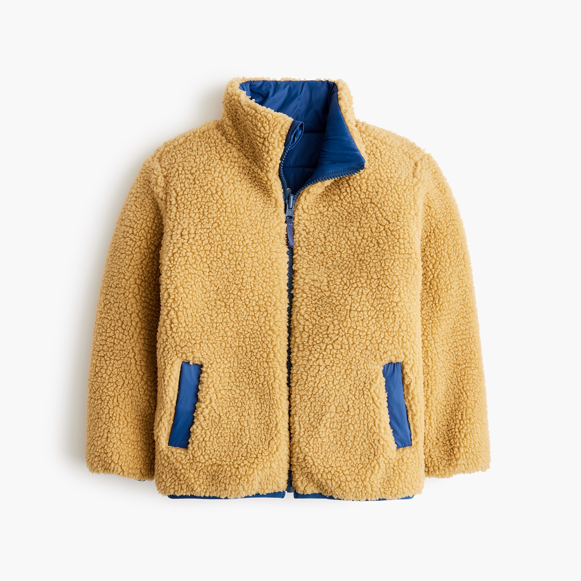 Kids' Reversible Sherpa Puffer Jacket For Boys | Factory