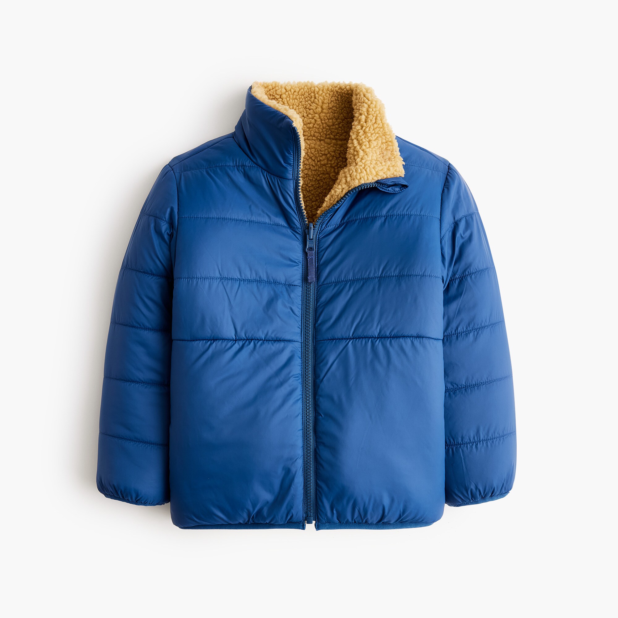 Kids' Reversible Sherpa Puffer Jacket For Boys | Factory
