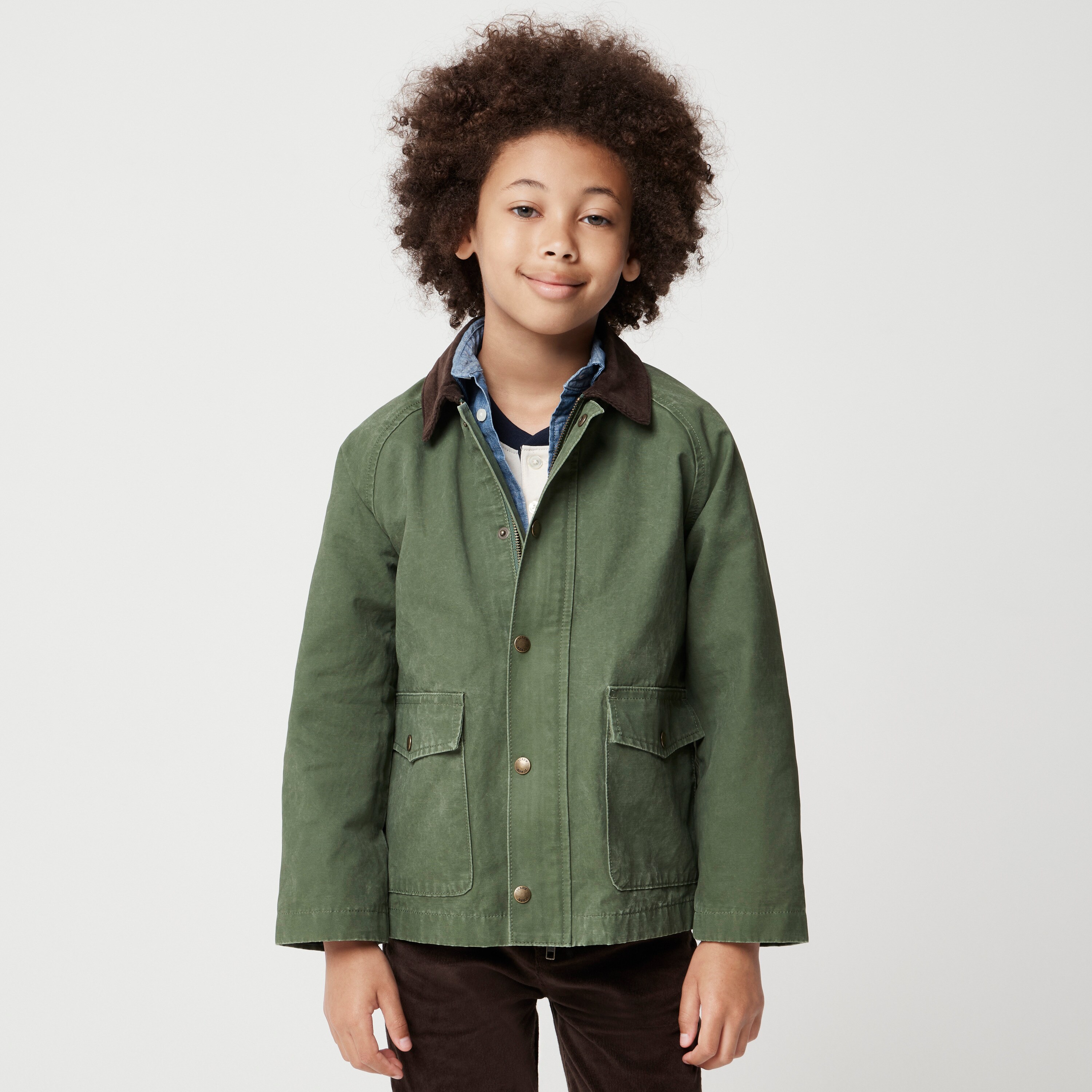 Kids' waxed work jacket