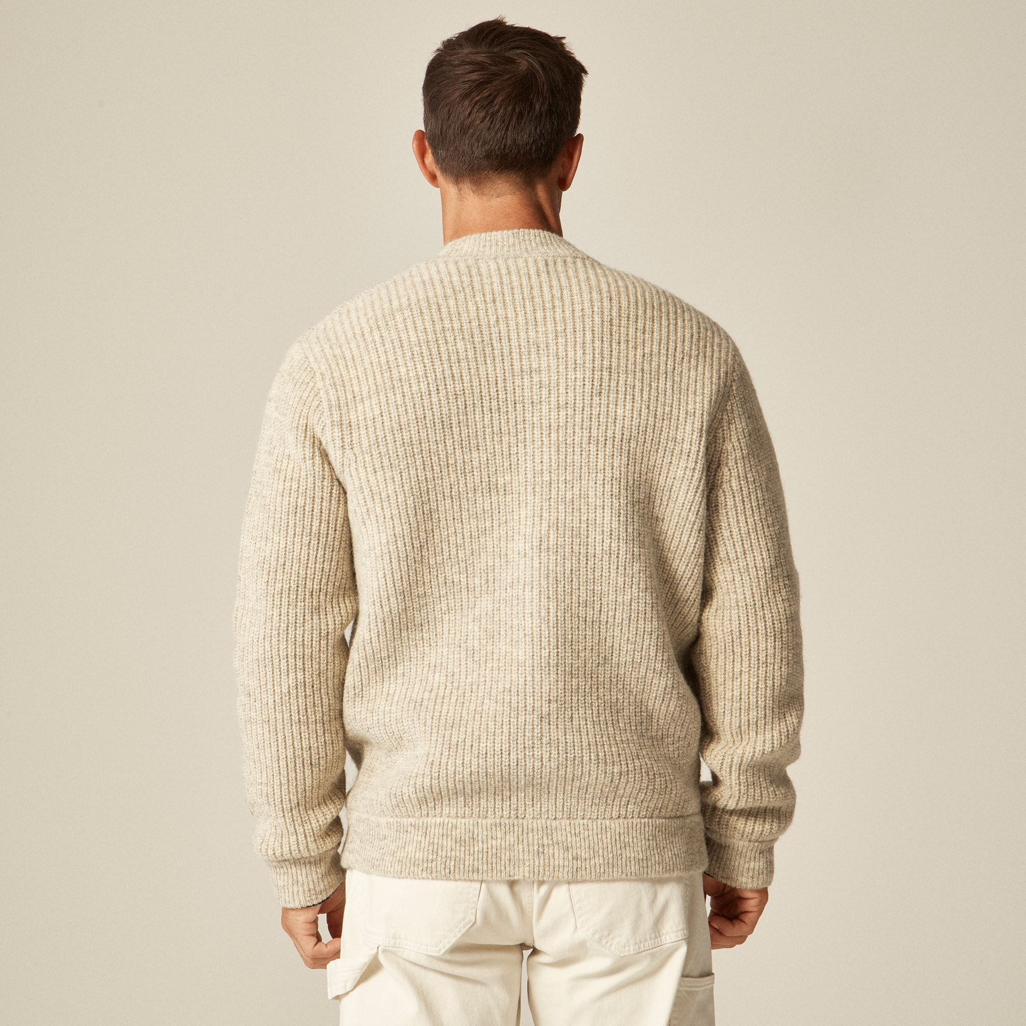 Wallace & Barnes Baseball Cardigan In English Wool For Men | J.Crew