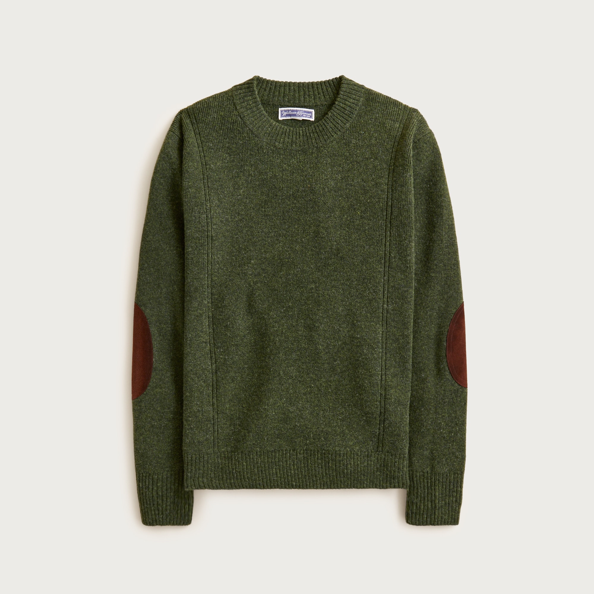 Wallace & Barnes wool sweater with suede