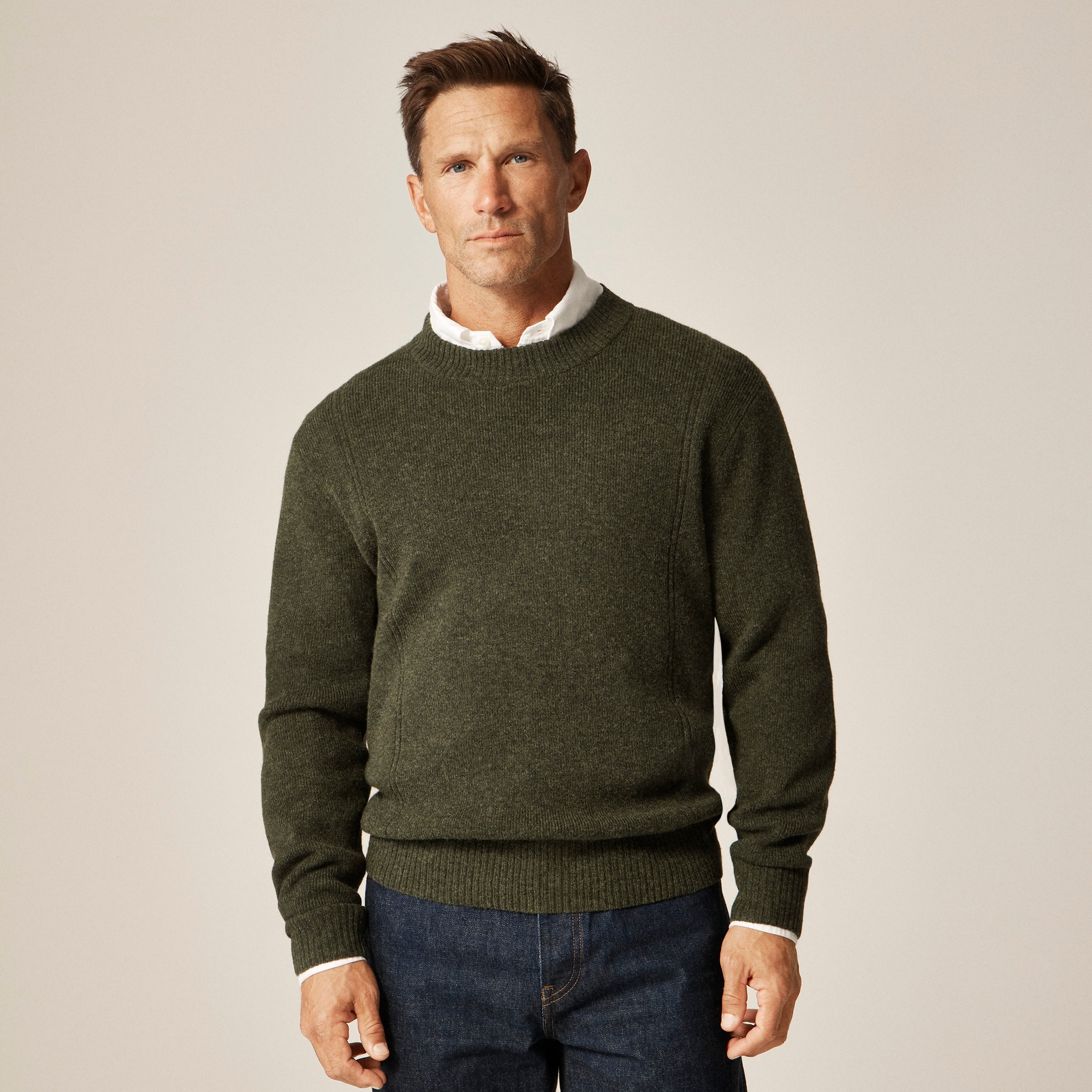  Wallace &amp; Barnes wool sweater with suede