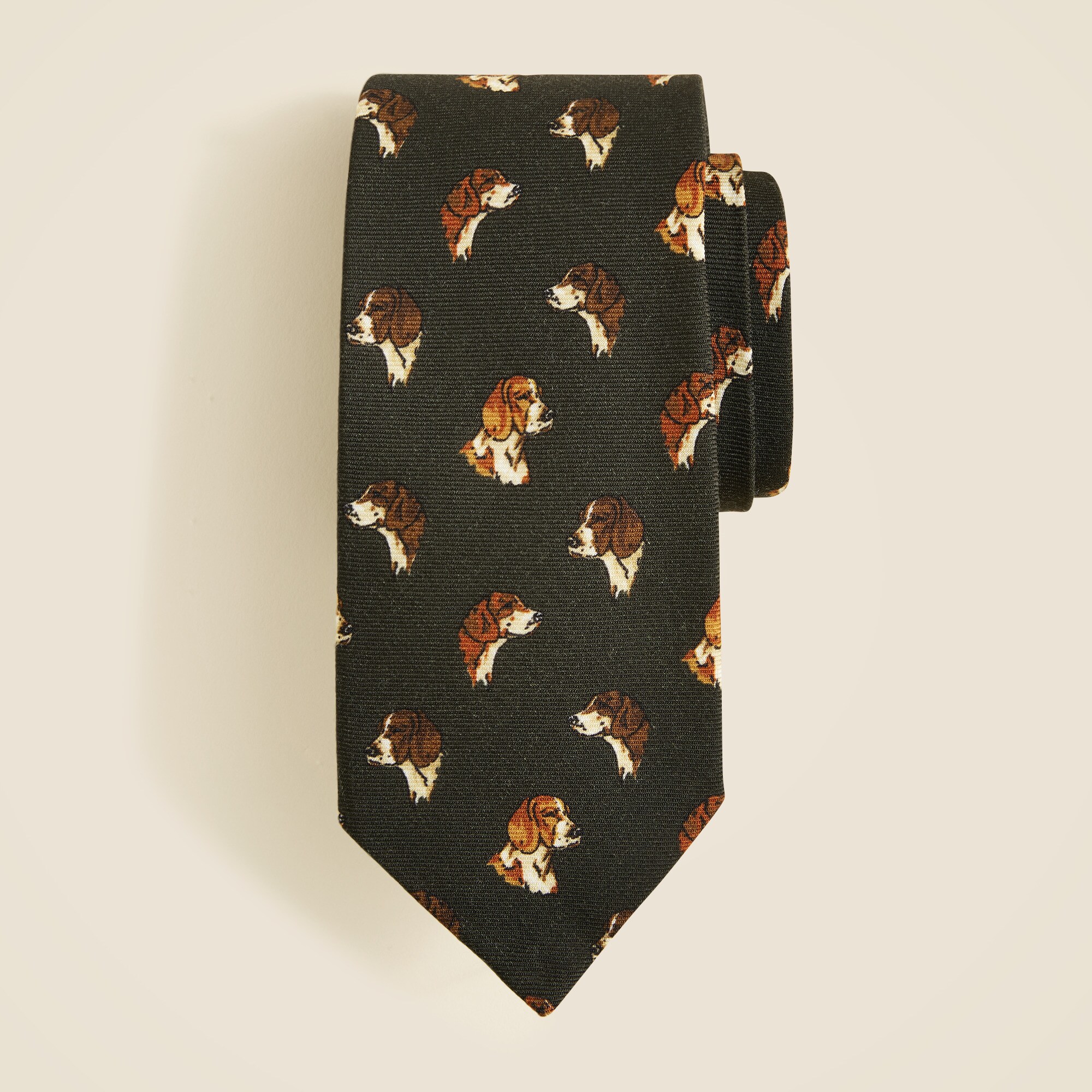  Italian wool tie in dog pattern