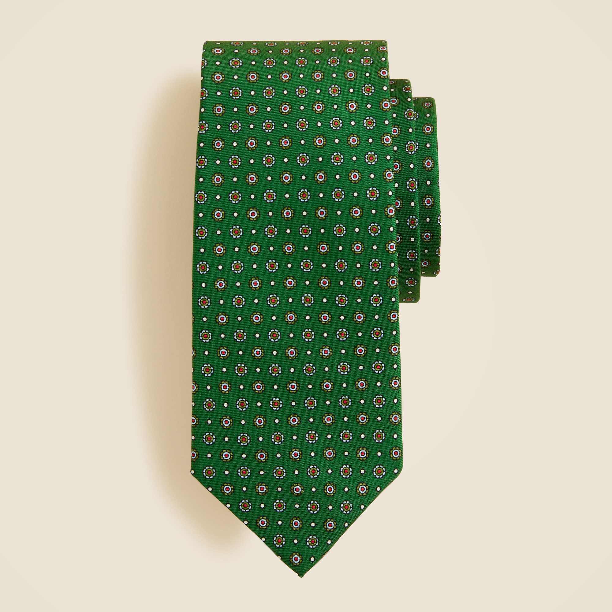 English silk twill tie in madder