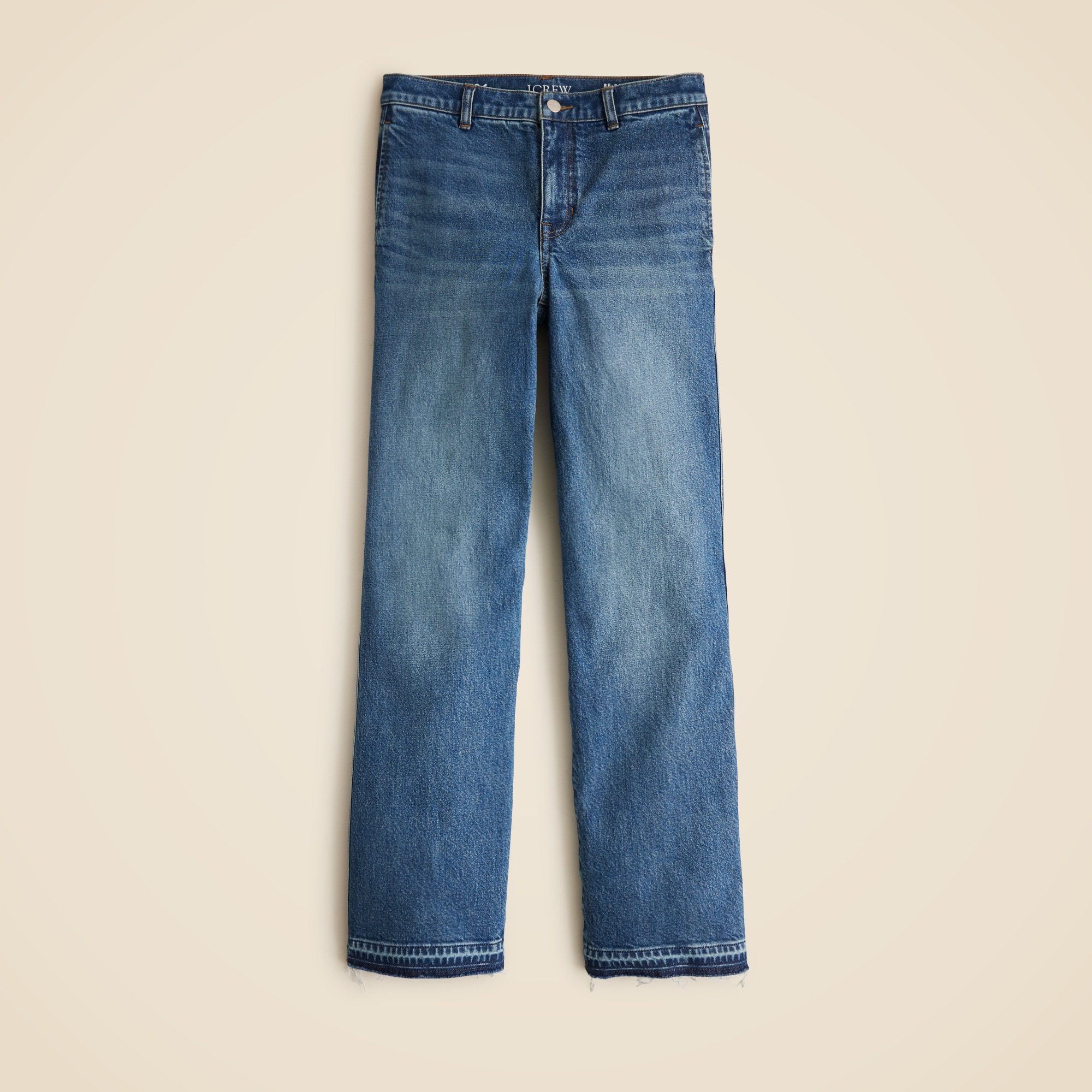 Full-length slim-wide trouser jean