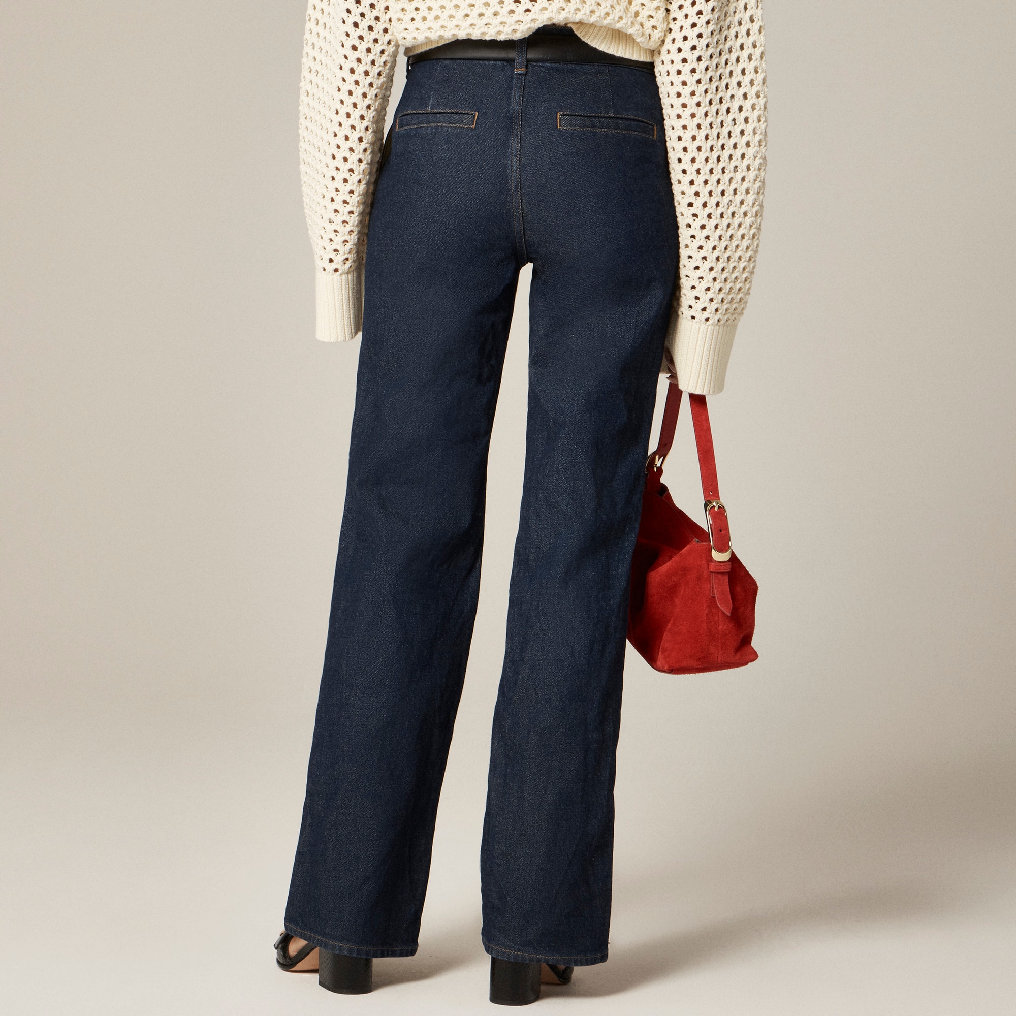 Full-length slim-wide trouser jean - image 4