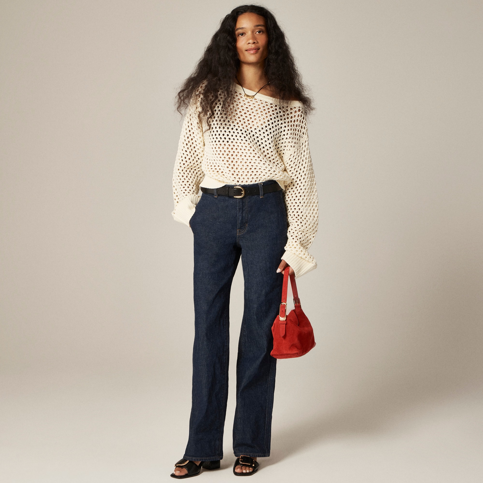 Full-length slim-wide trouser jean - image 2