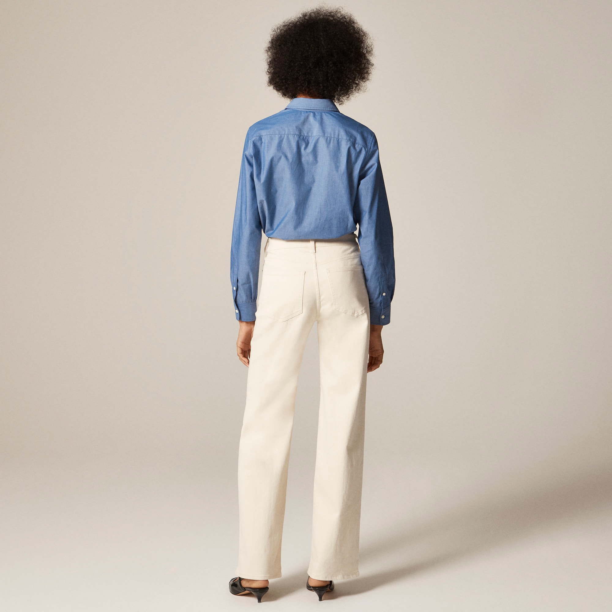 Full-length slim-wide jean