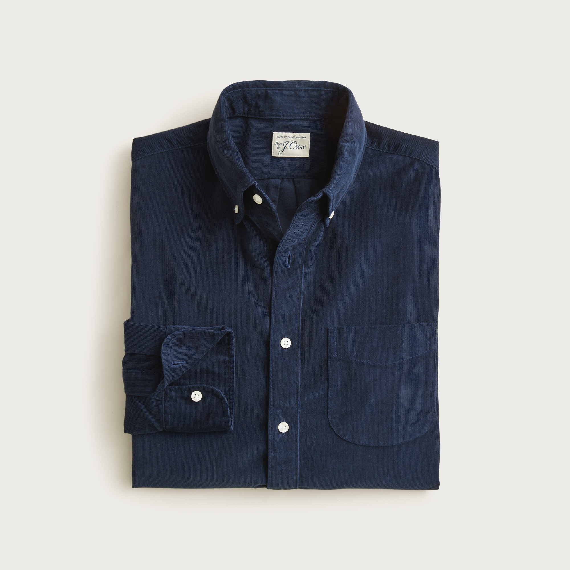 Fine-wale corduroy shirt