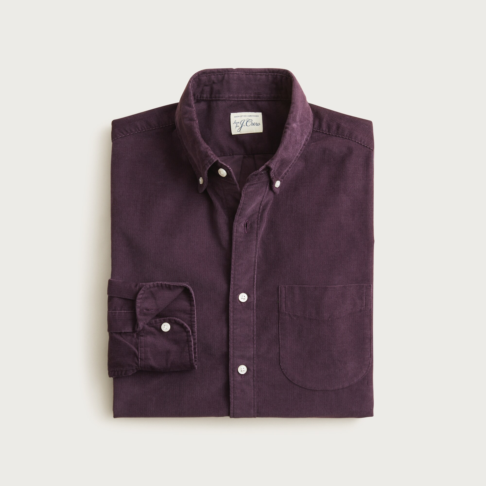 Fine-wale corduroy shirt