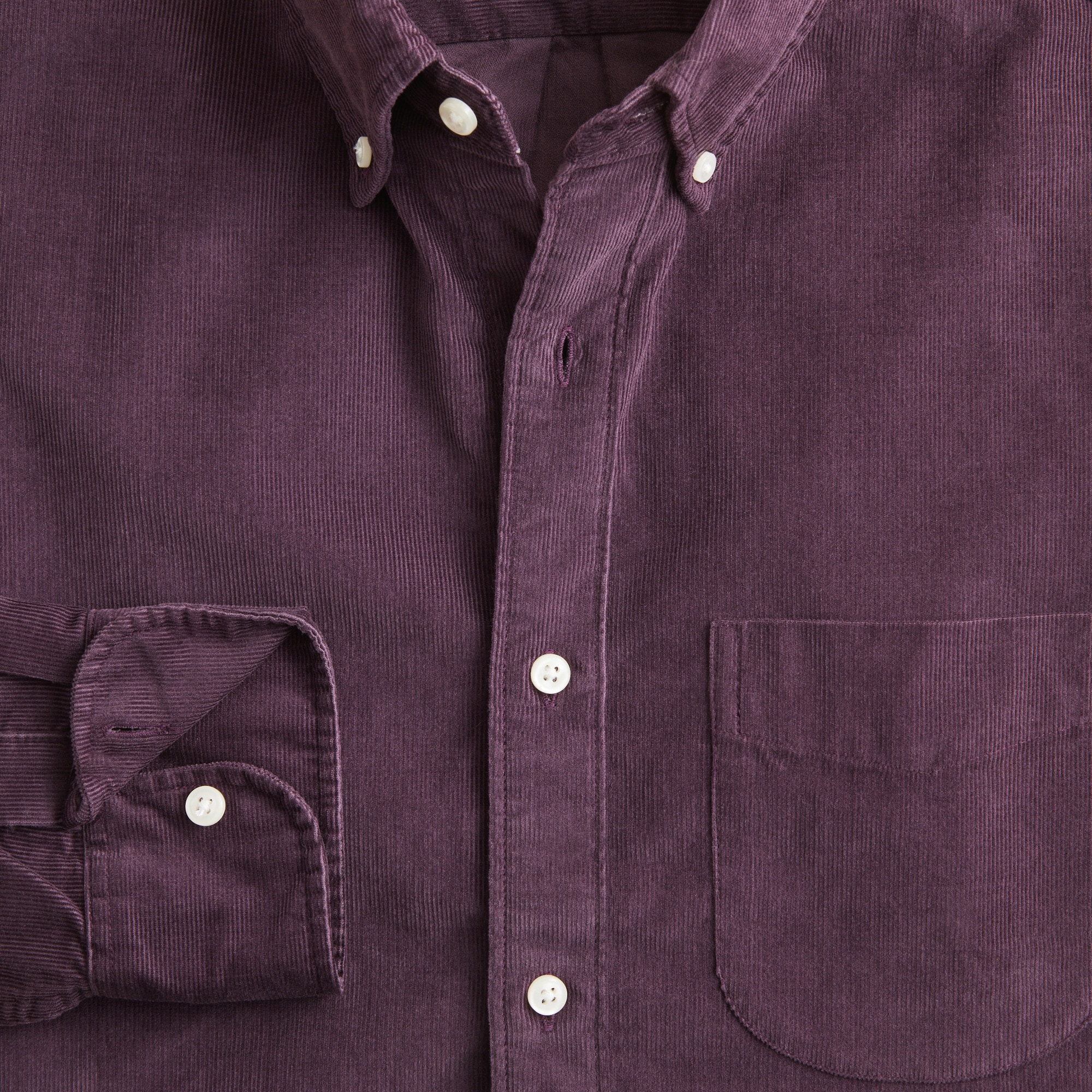 Fine-wale corduroy shirt