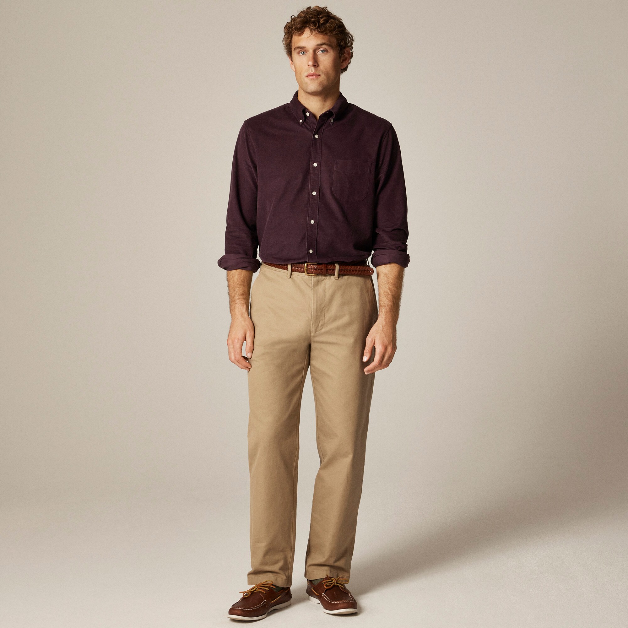Fine-wale corduroy shirt
