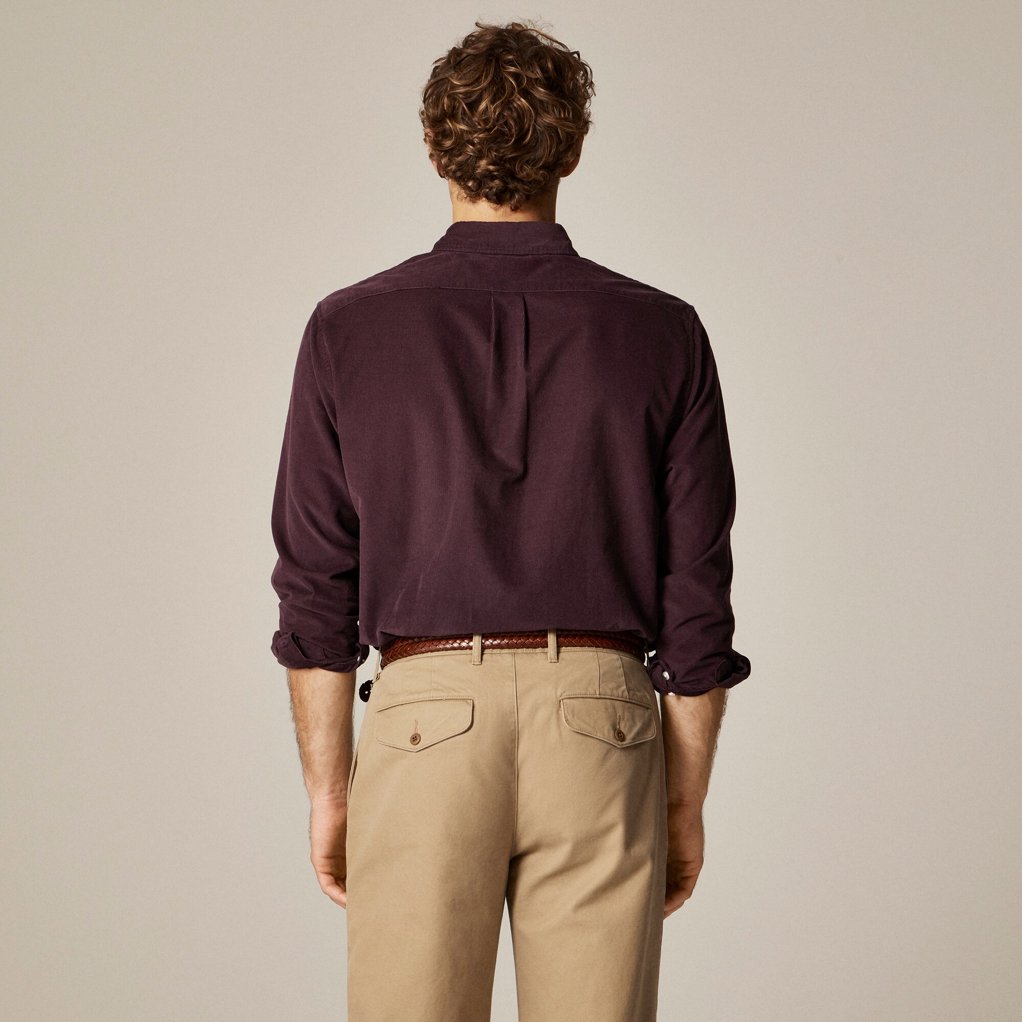 Fine-wale corduroy shirt