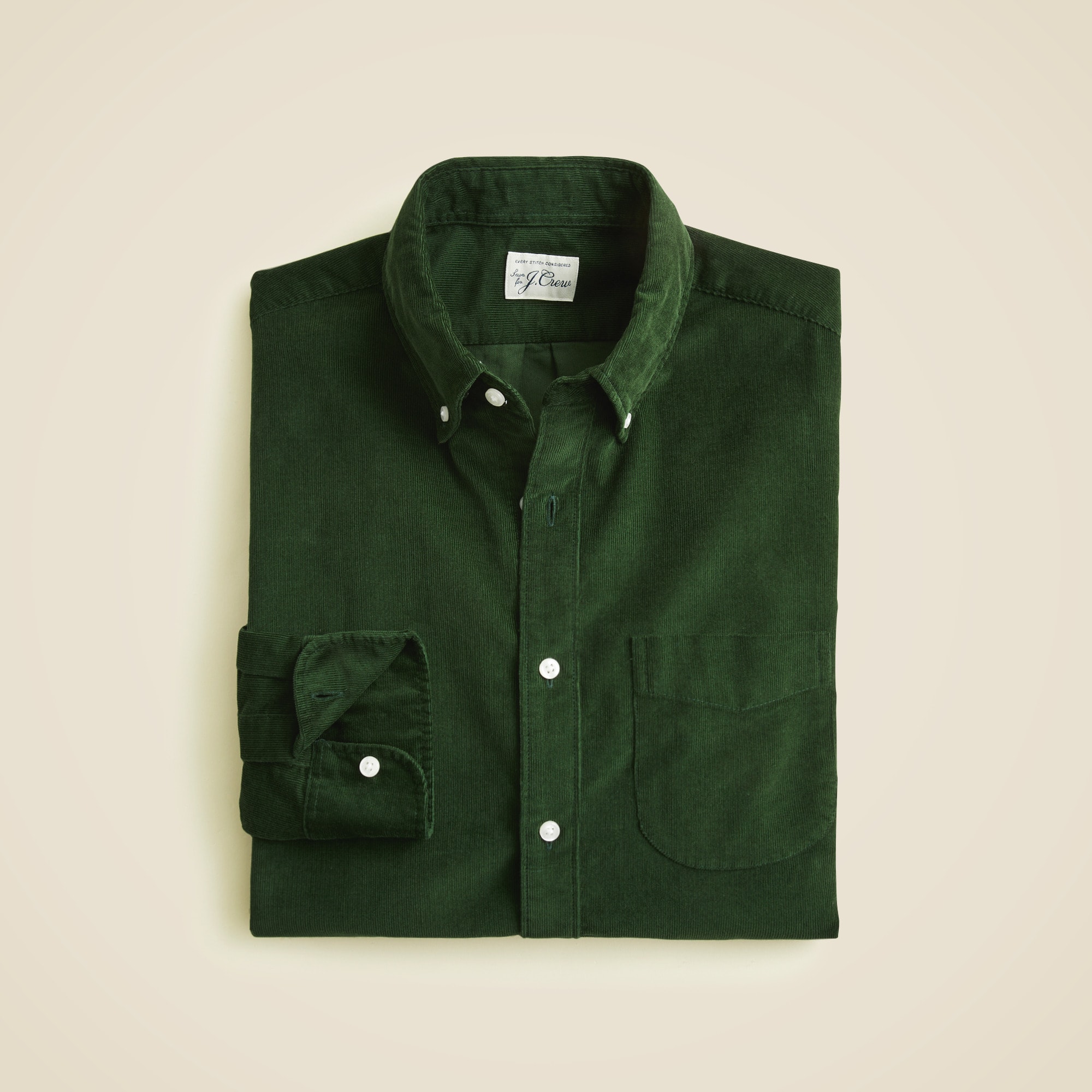 Fine-wale corduroy shirt