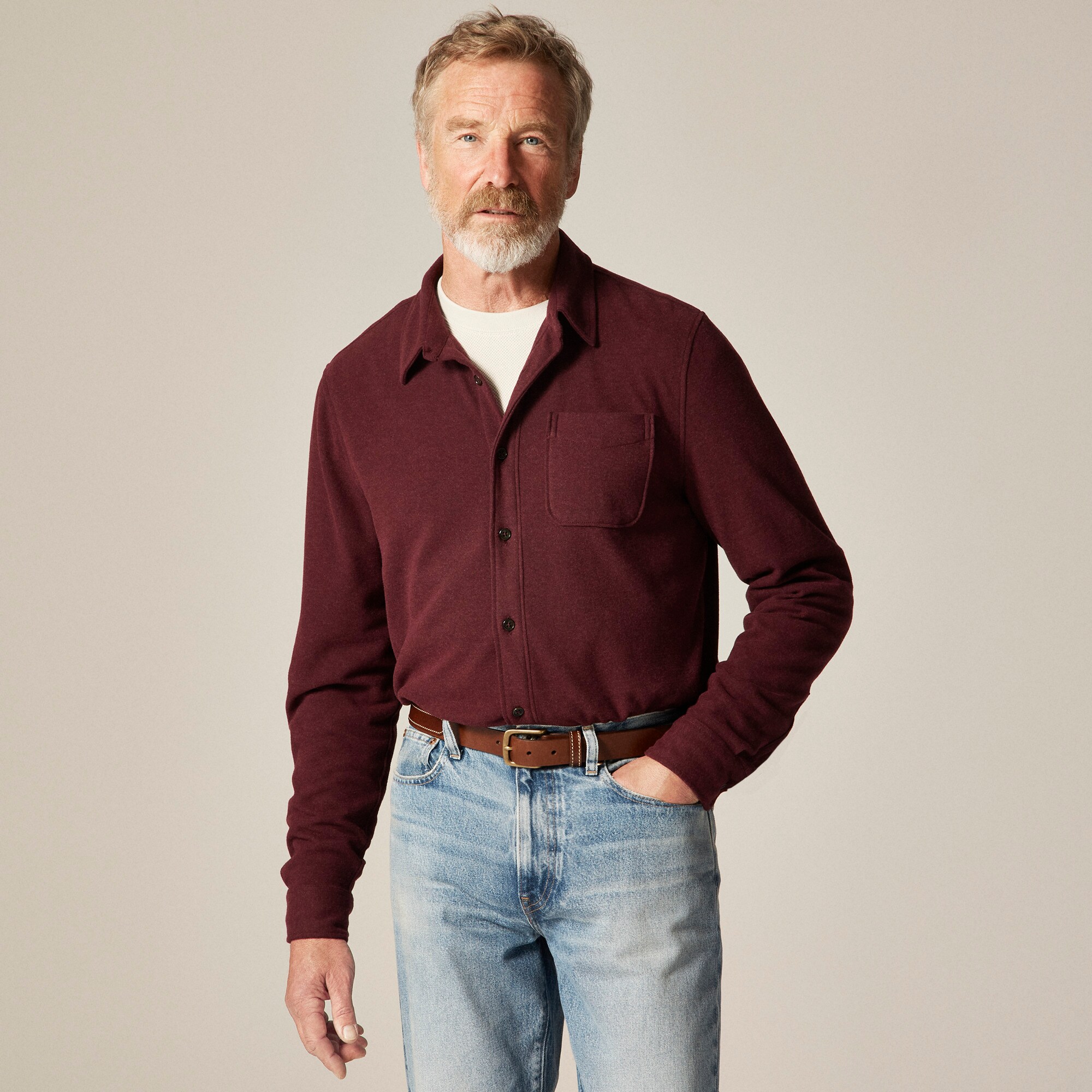 Lightweight Seaboard soft-knit shirt