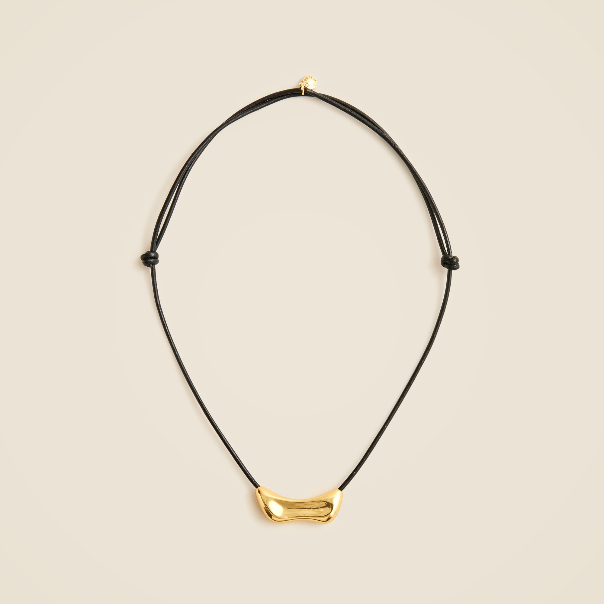 Leather cord pendant necklace