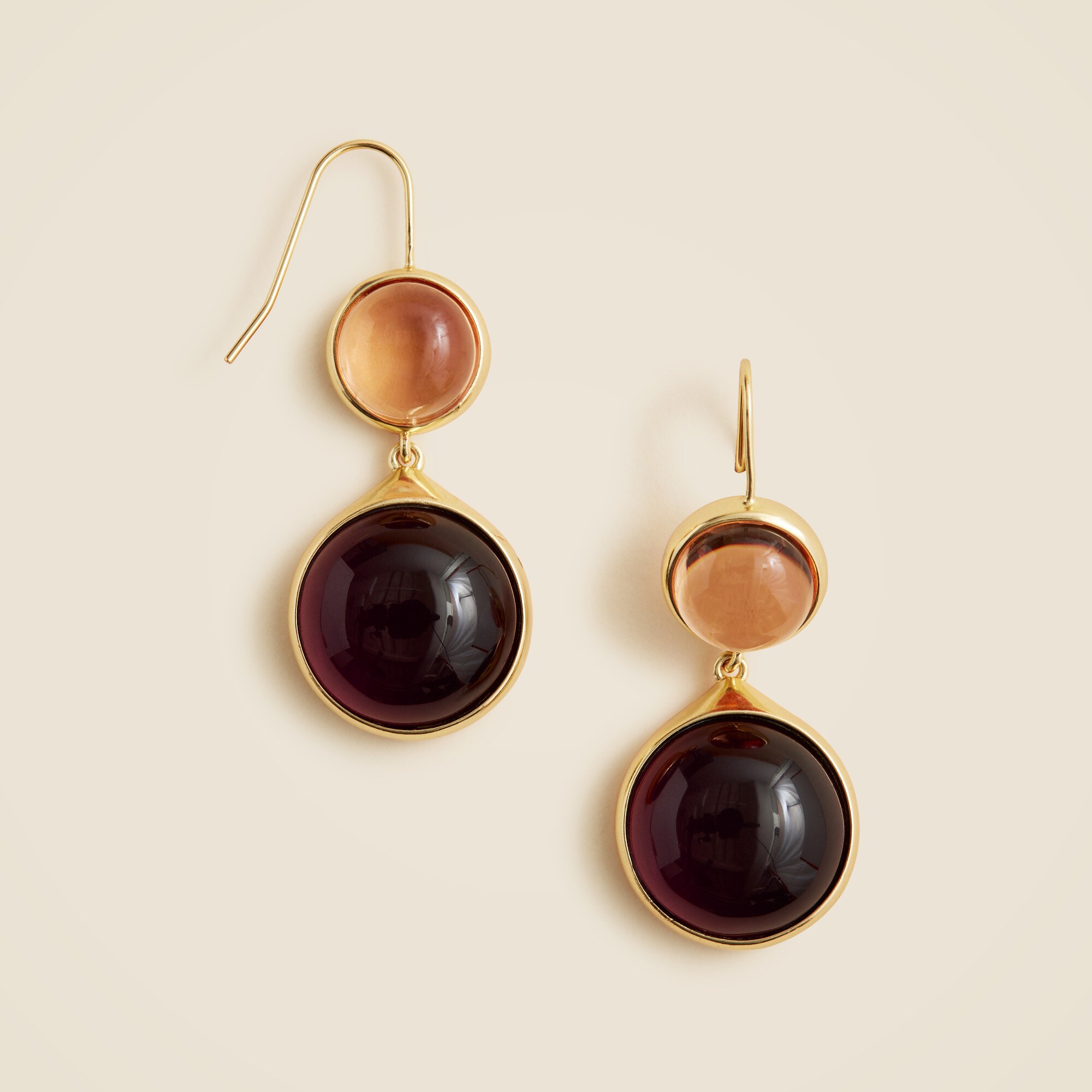  Glass stone drop earrings