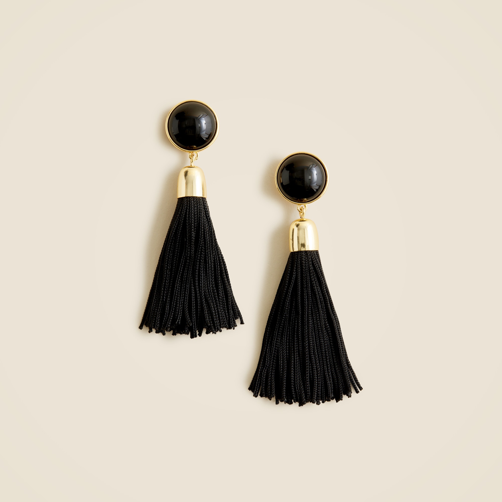 Braided tassel earrings