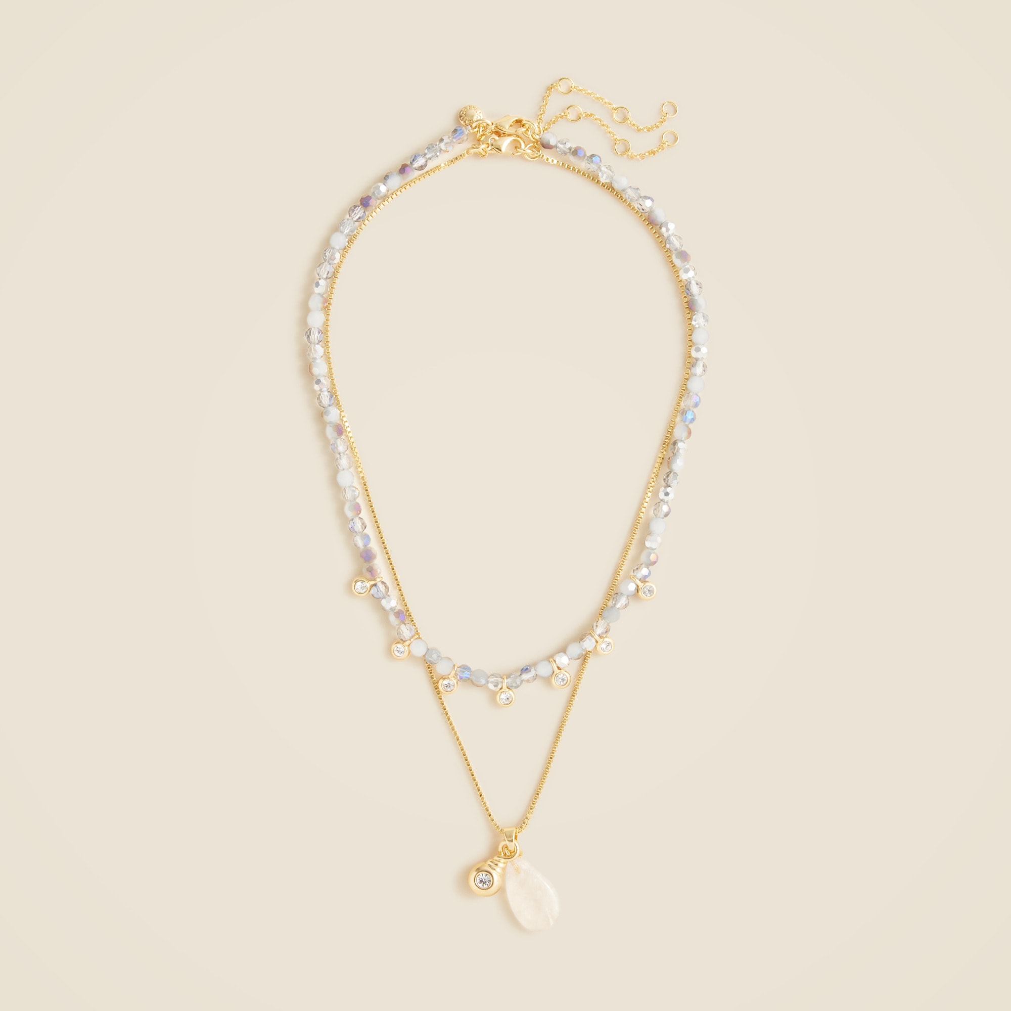 Crystal and stone necklaces set