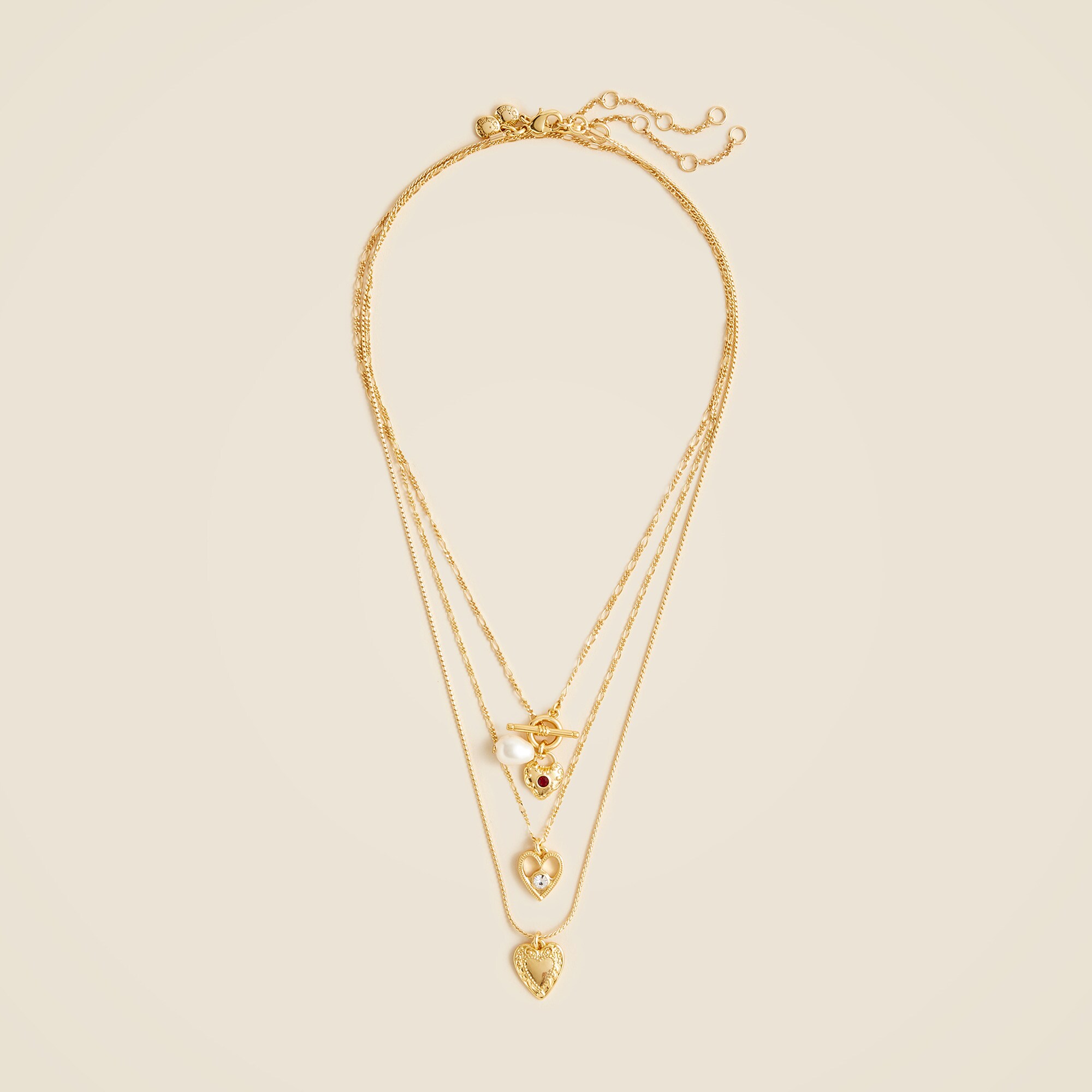 Layered heart necklace