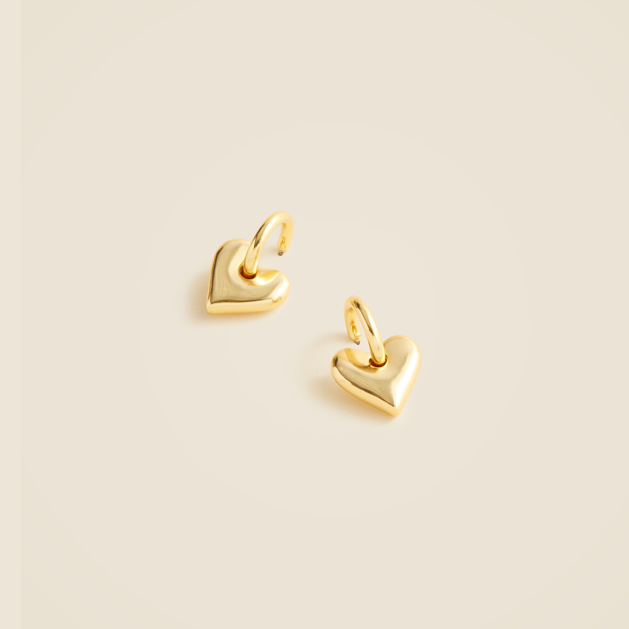 Heart huggie hoop earrings