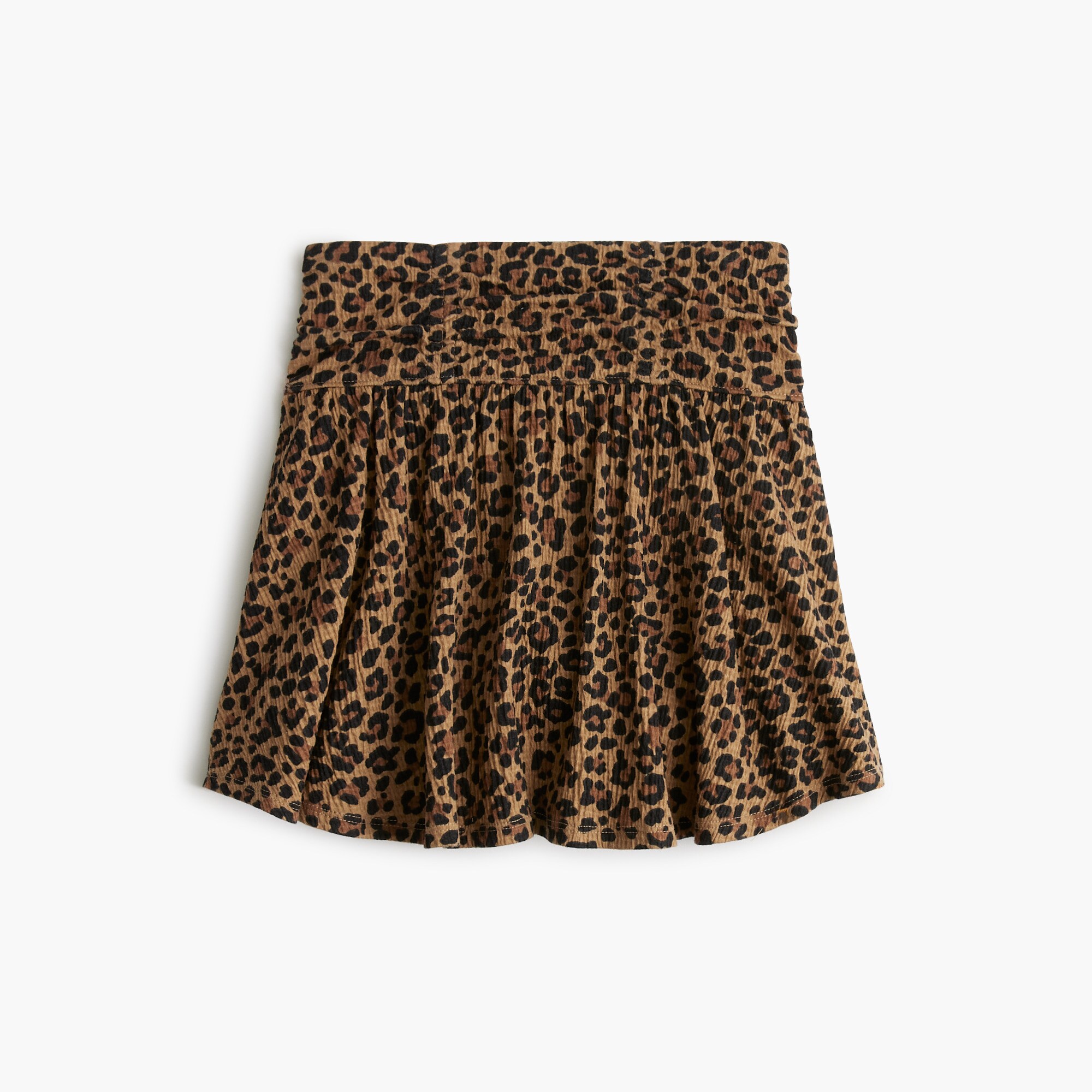 Girls' Leopard Crinkle-knit Skort For Girls | Factory