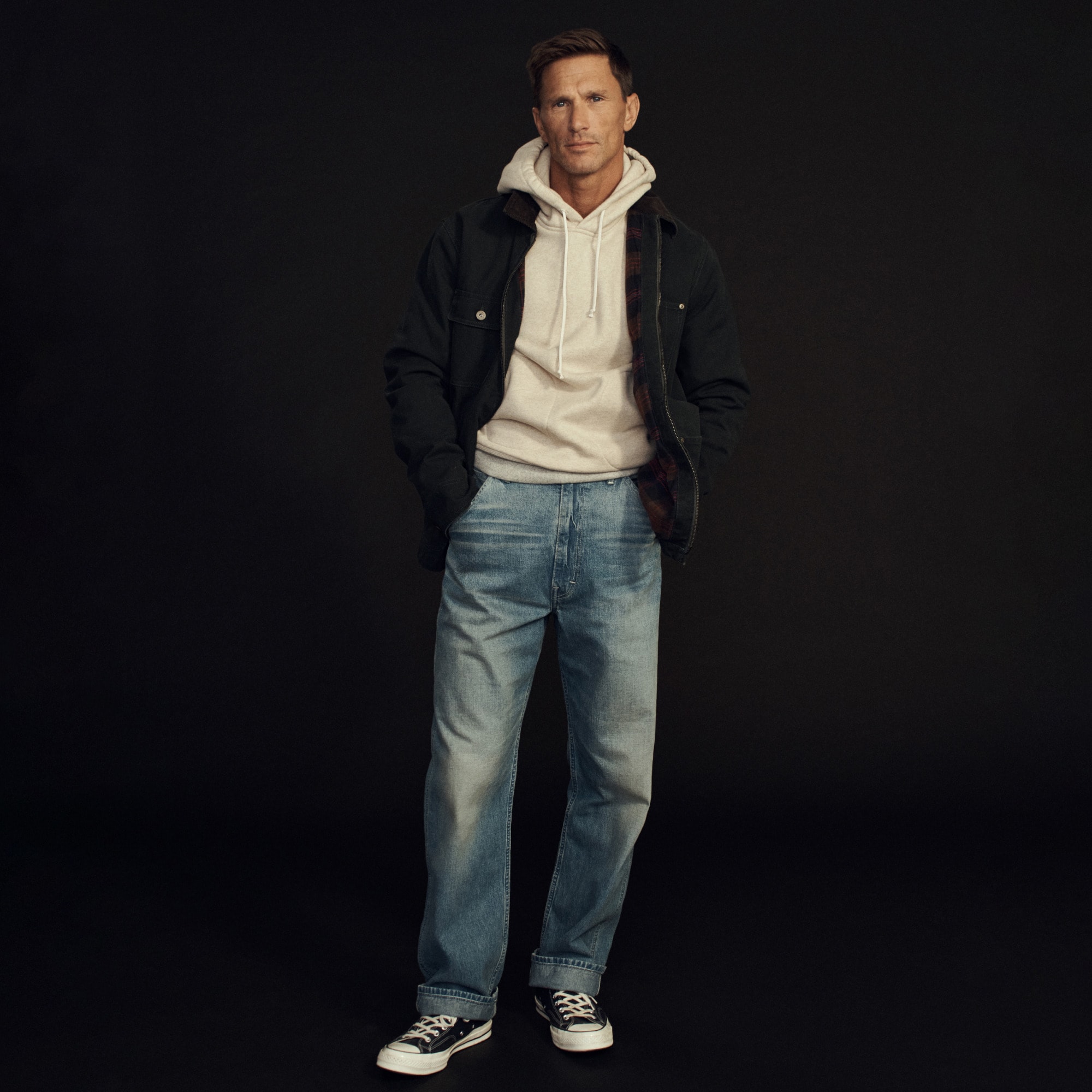 Wallace & Barnes heritage fleece pullover hoodie