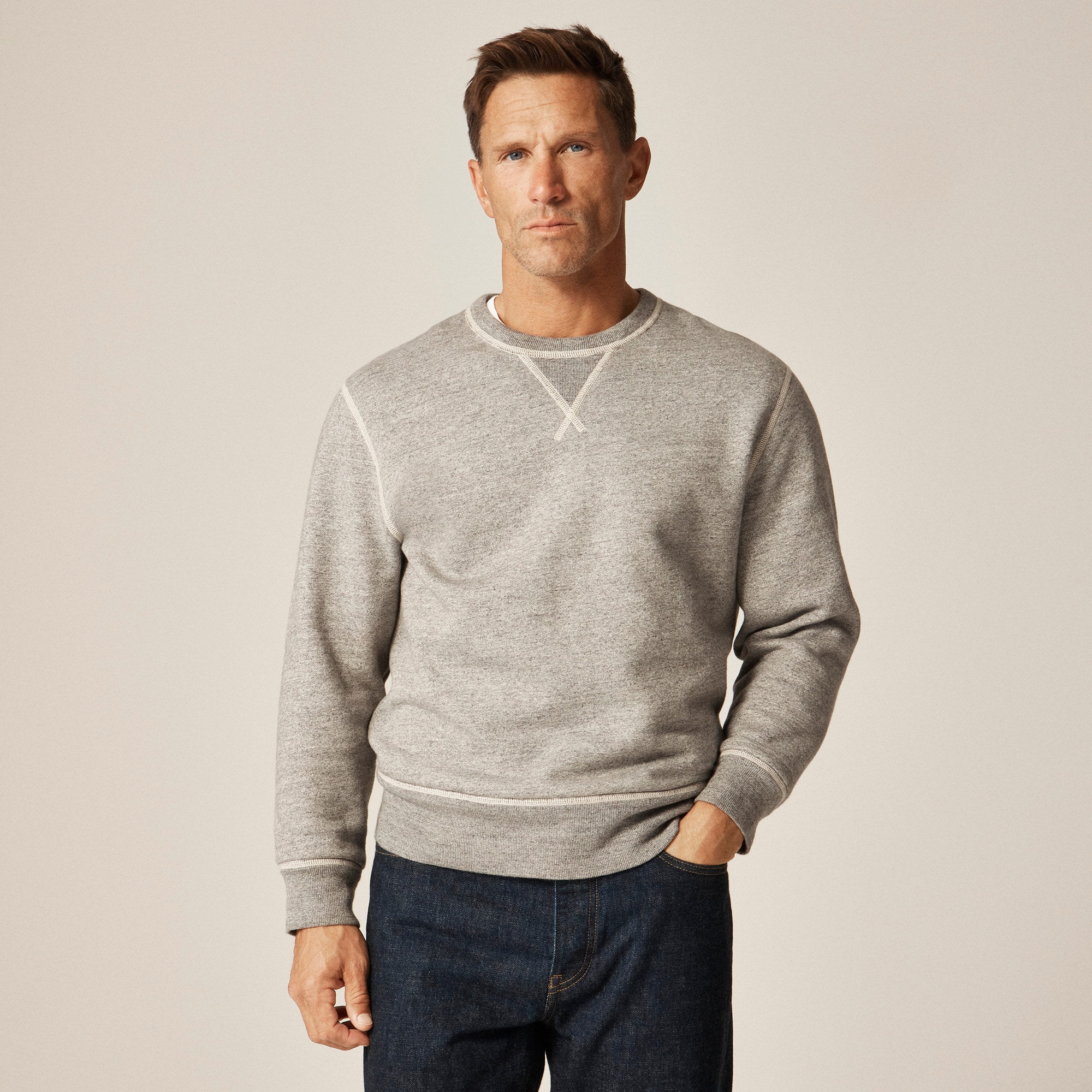 Wallace & Barnes Heritage Fleece Sweatshirt For Men | J.Crew