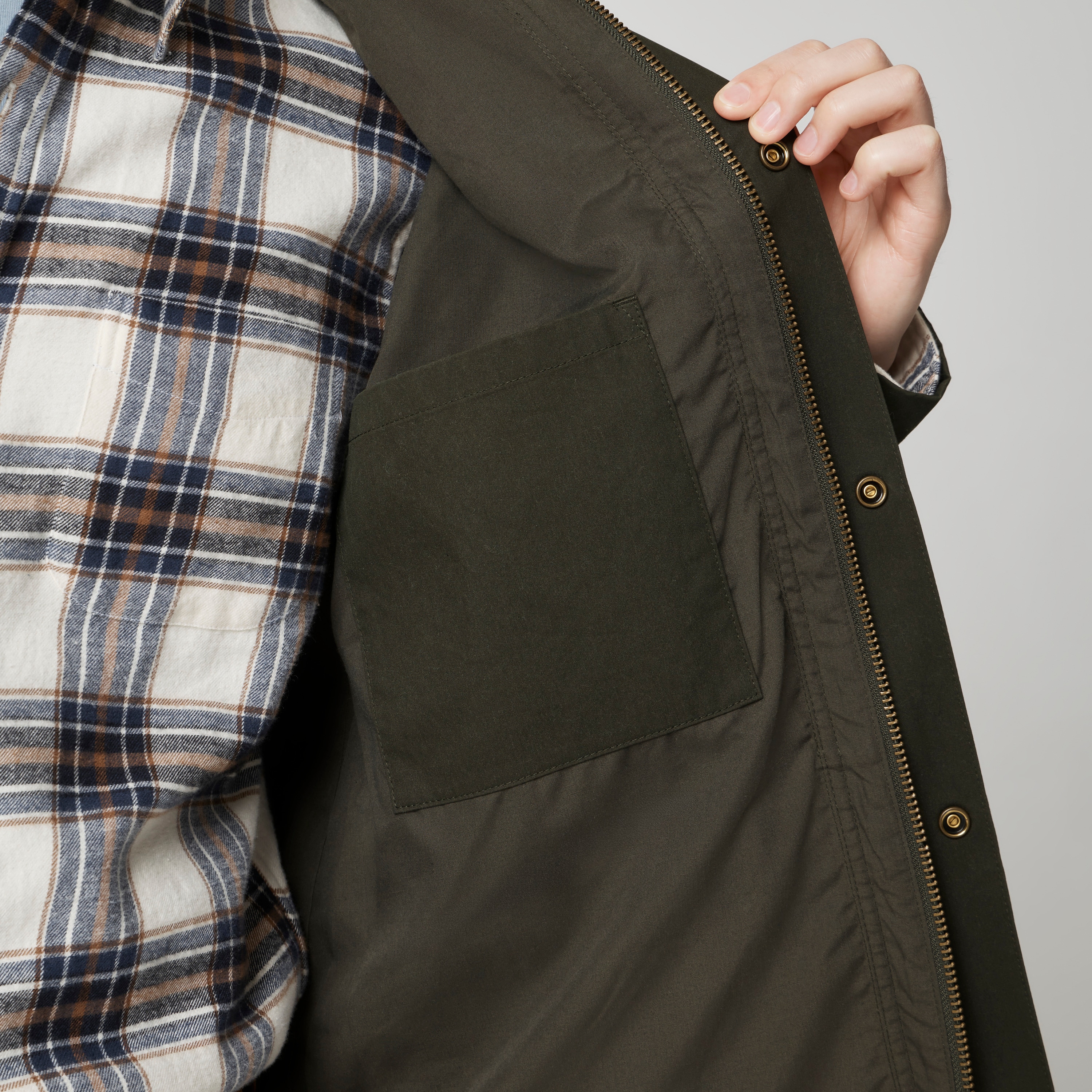 Waxed cotton field jacket